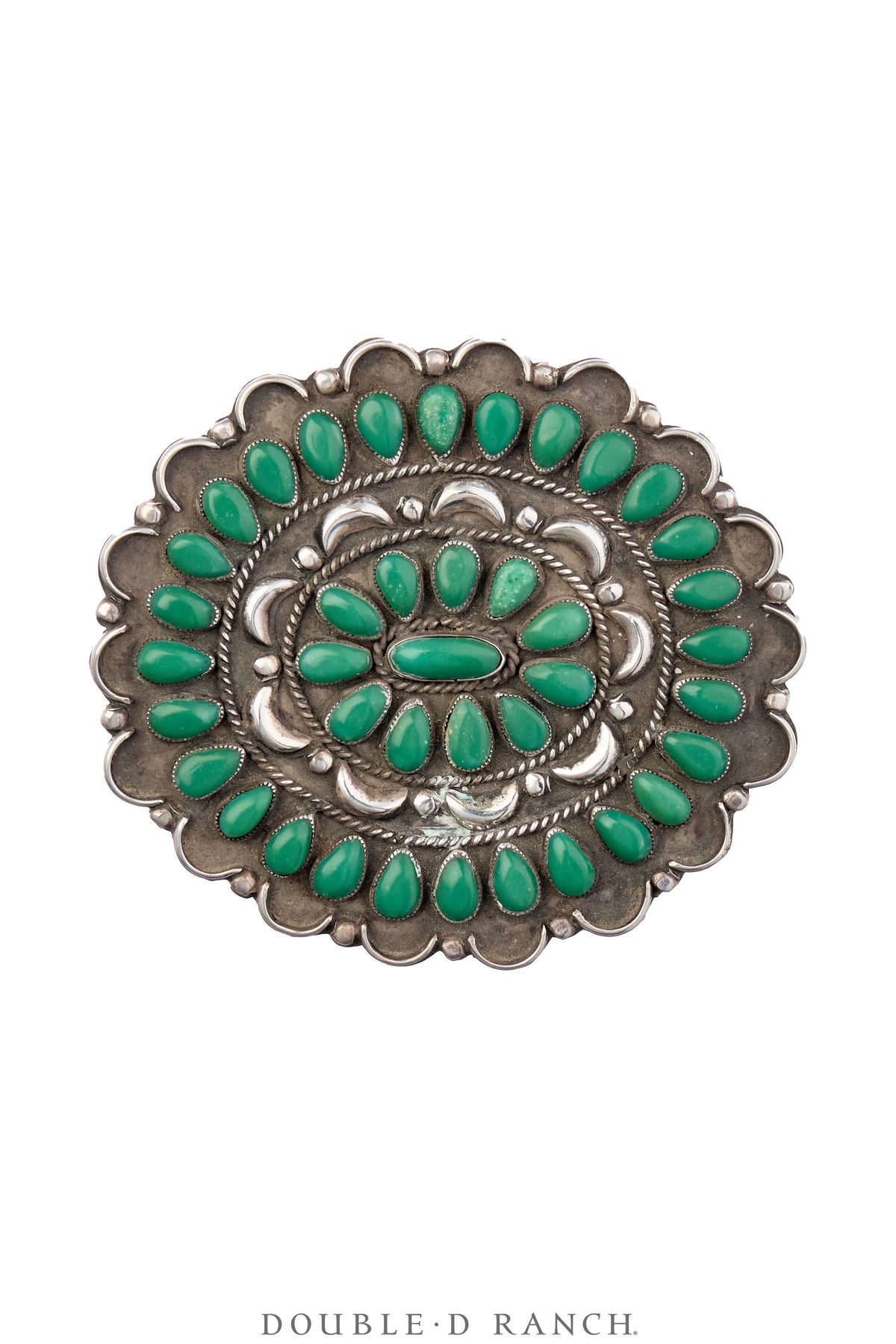 Pin & Pendant, Cluster, Turquoise, Known Maker, Old Pawn ‘40s, 1156