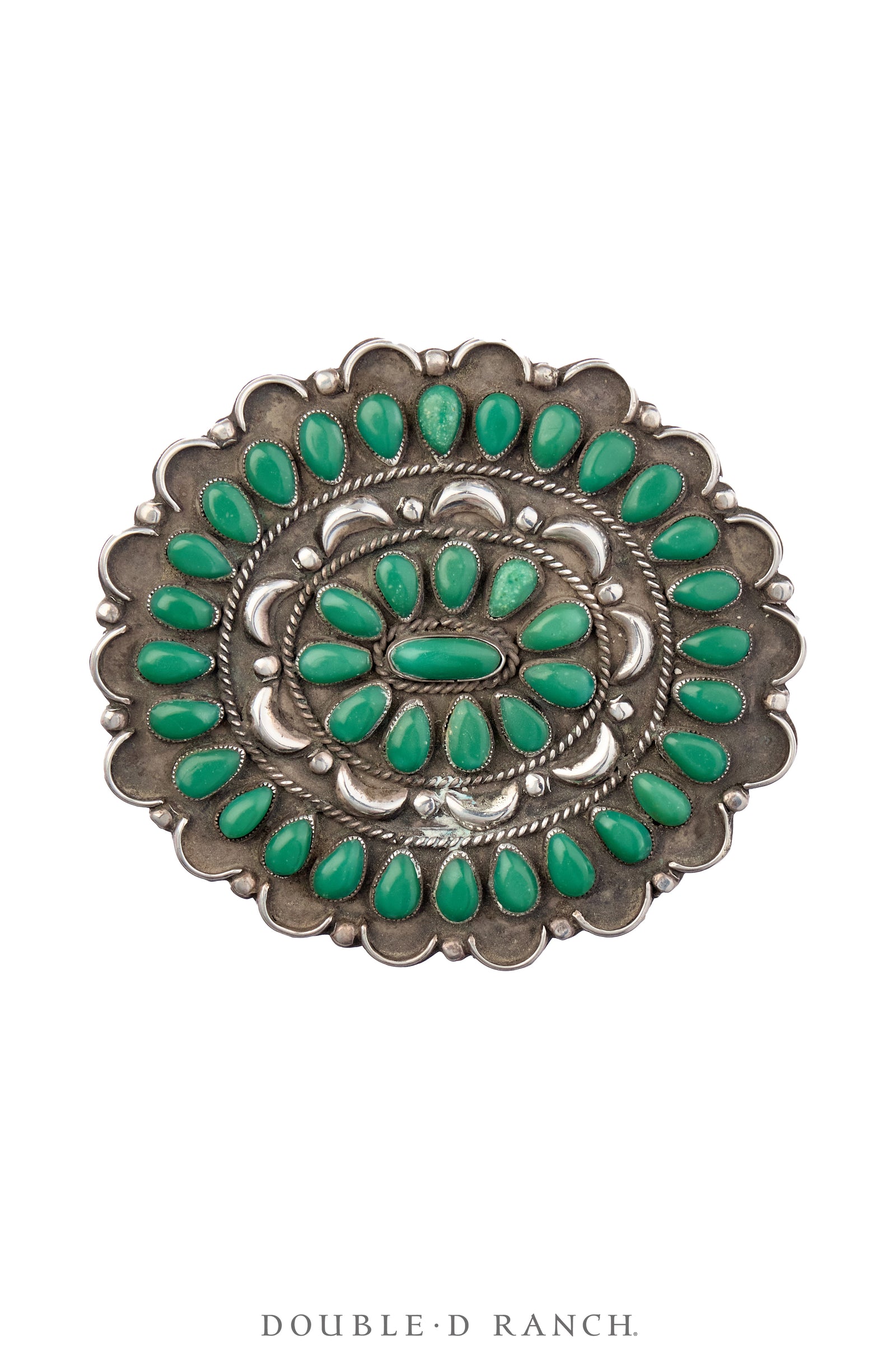Pin & Pendant, Cluster, Turquoise, Known Maker, Old Pawn ‘40s, 1156