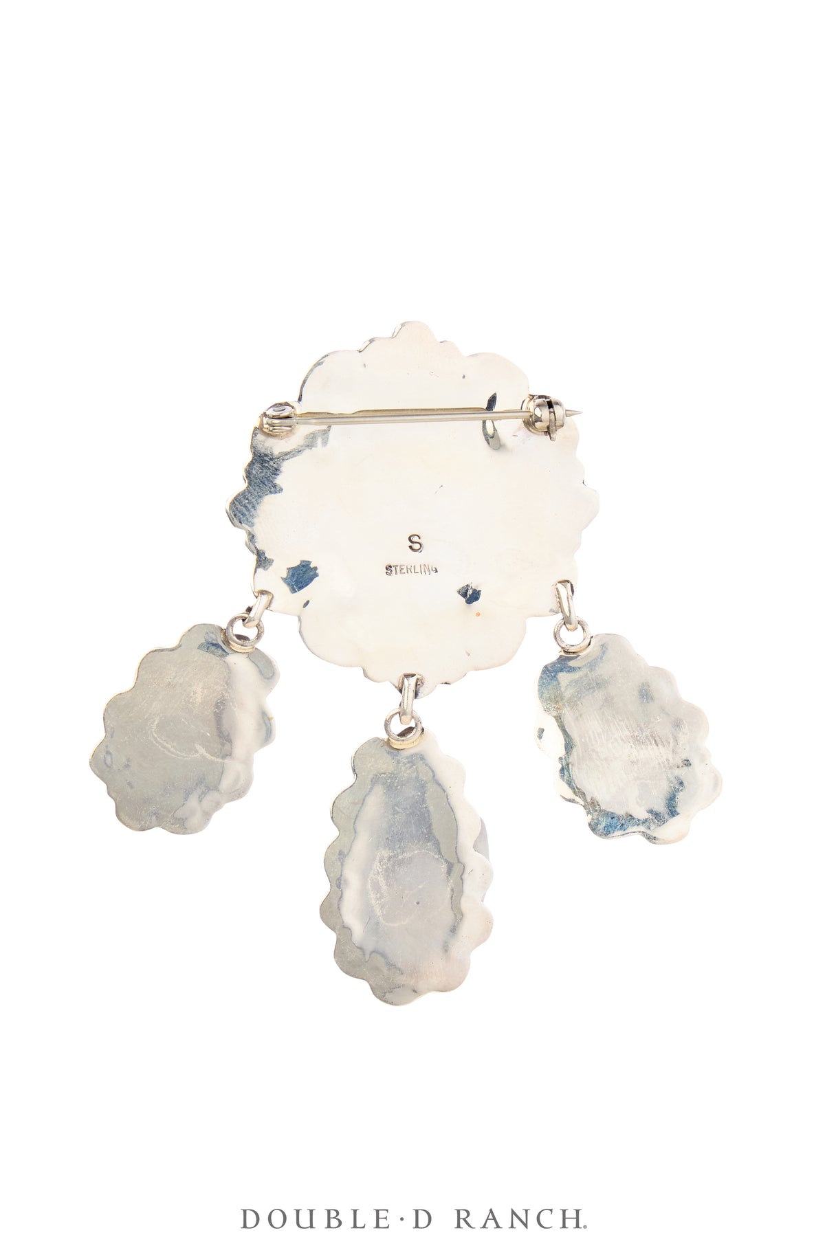 Pin, Novelty, Turquoise & Opal, Cluster With Triple Dangles, Hallmark, Contemporary, 1178