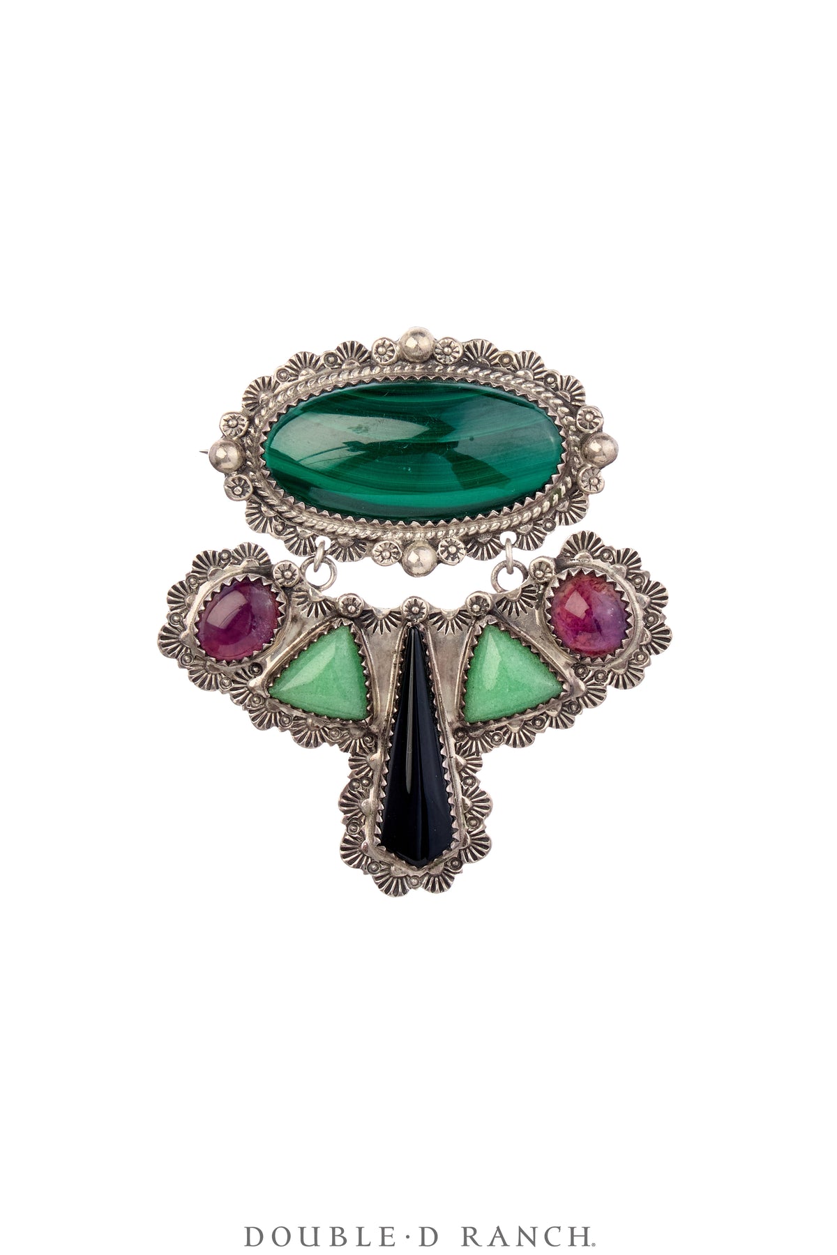 Pin, Novelty, Malachite & Jewels, Hallmark, Contemporary, 1180