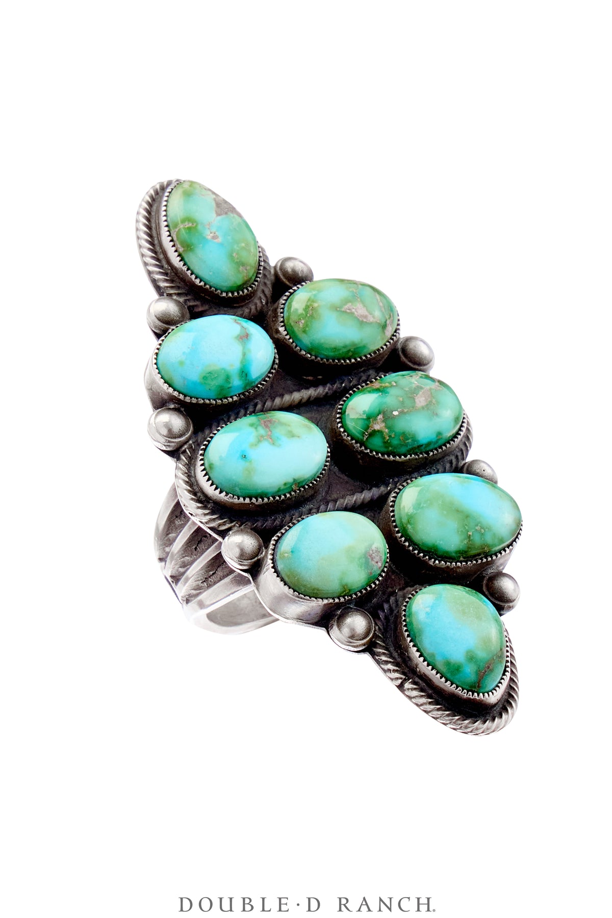 Ring, Cluster, Turquoise, Hallmark, Contemporary, 1067