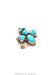 Ring, Novelty, Butterfly, Turquoise, New Old Stock, 1469