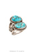 Ring, Double Stone, Turquoise, Vintage, 1549