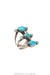 Ring, Novelty, Natural Stone, Turquoise, Vintage, 1577