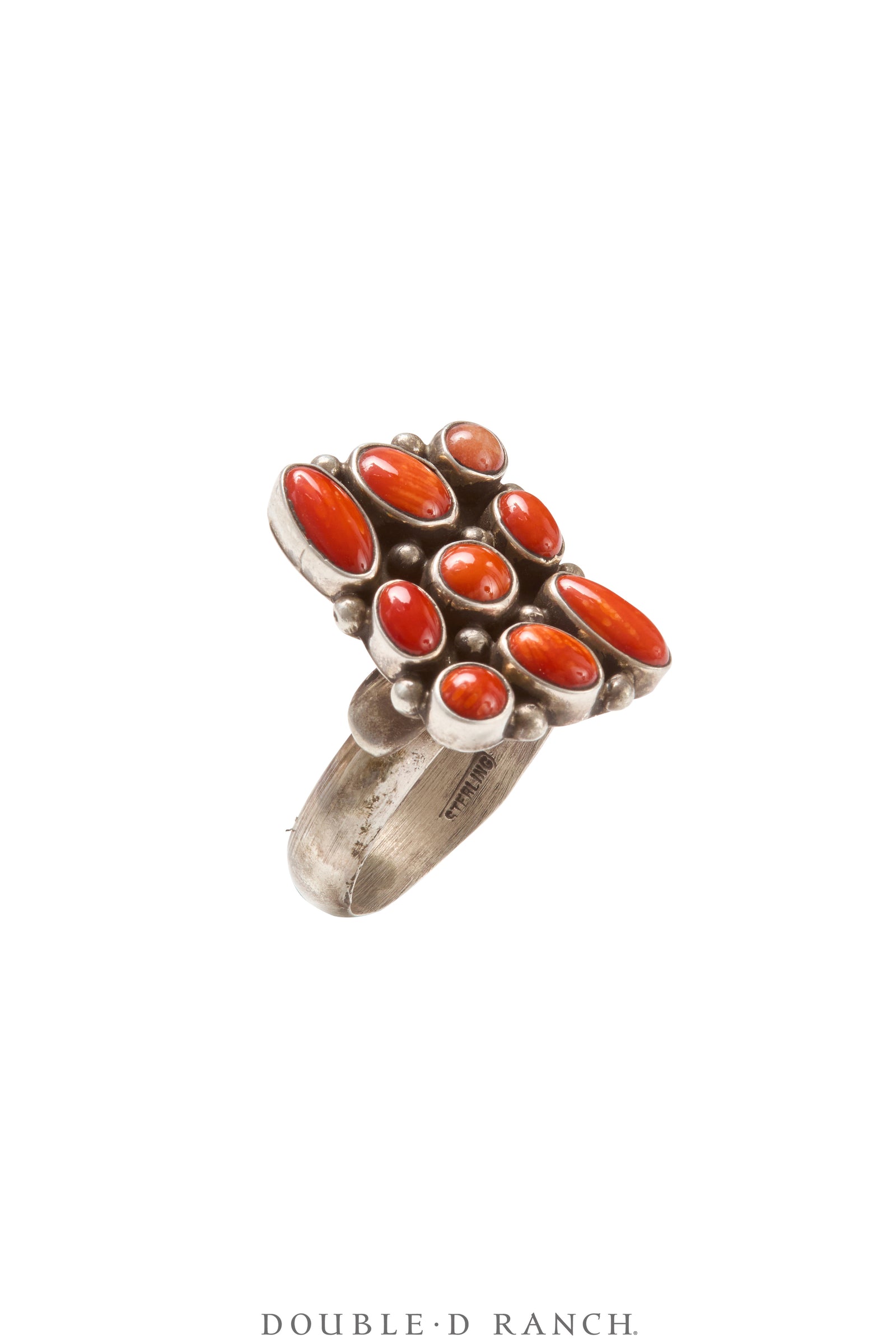 Ring,  Cluster, Coral, Vintage, 1588
