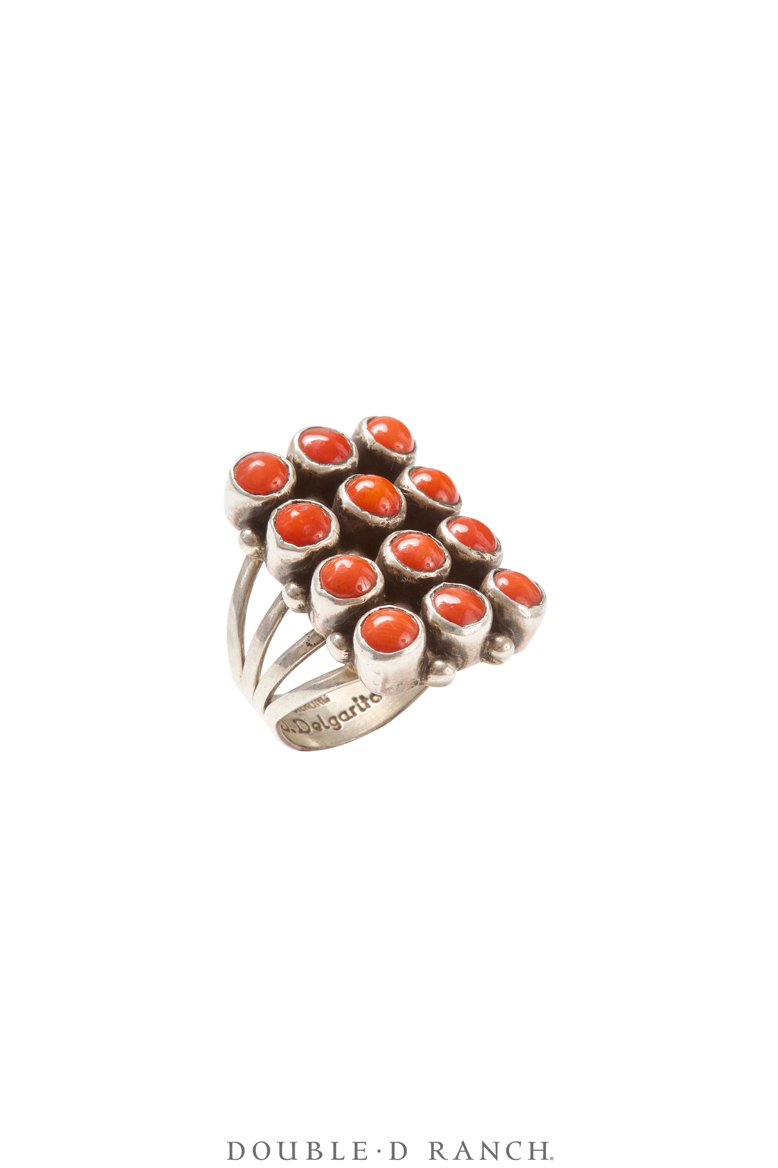 Ring, Cluster, Coral, Vintage, 1589