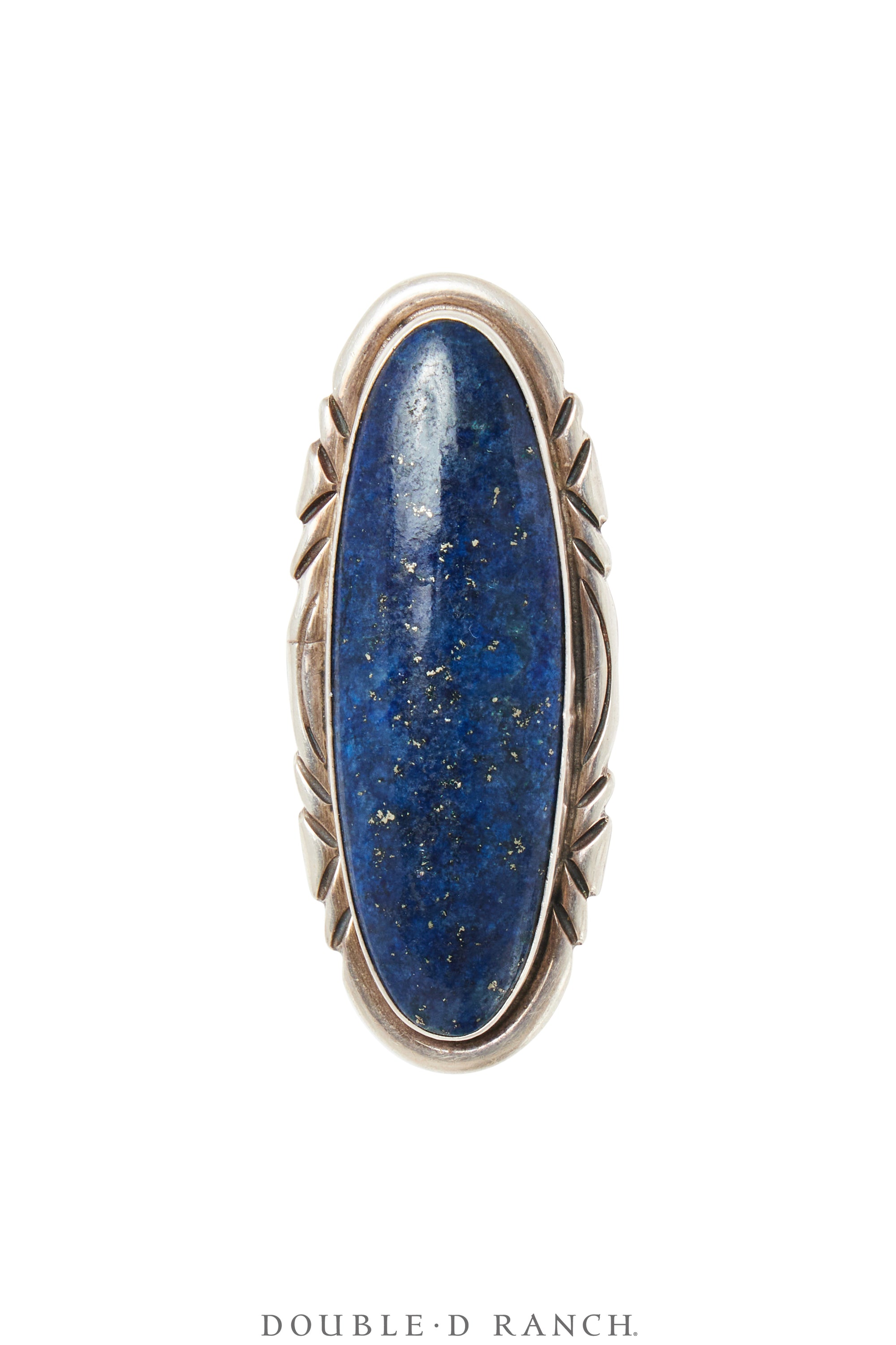 Ring, Natural Stone, Lapis, Hallmark, Vintage, 1637