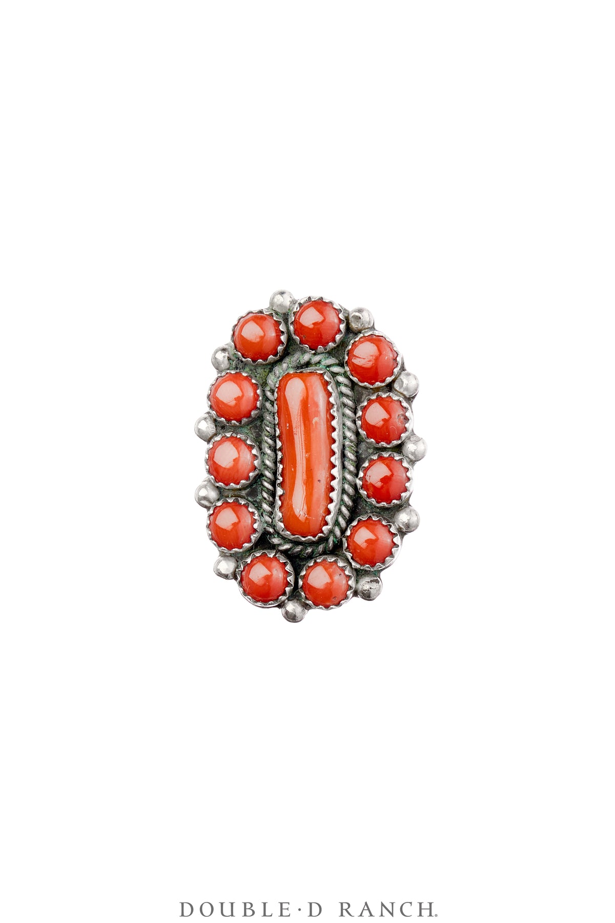Ring, Cluster, Coral, Contemporary, 1728