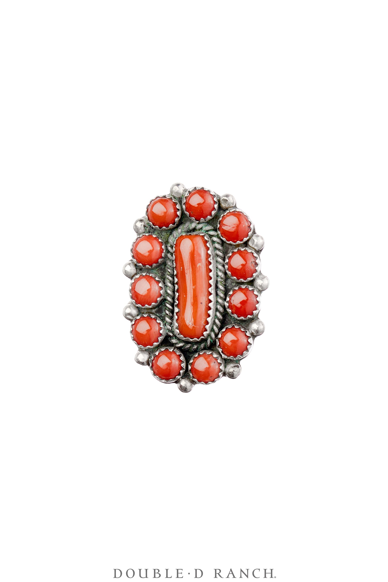 Ring, Cluster, Coral, Contemporary, 1728
