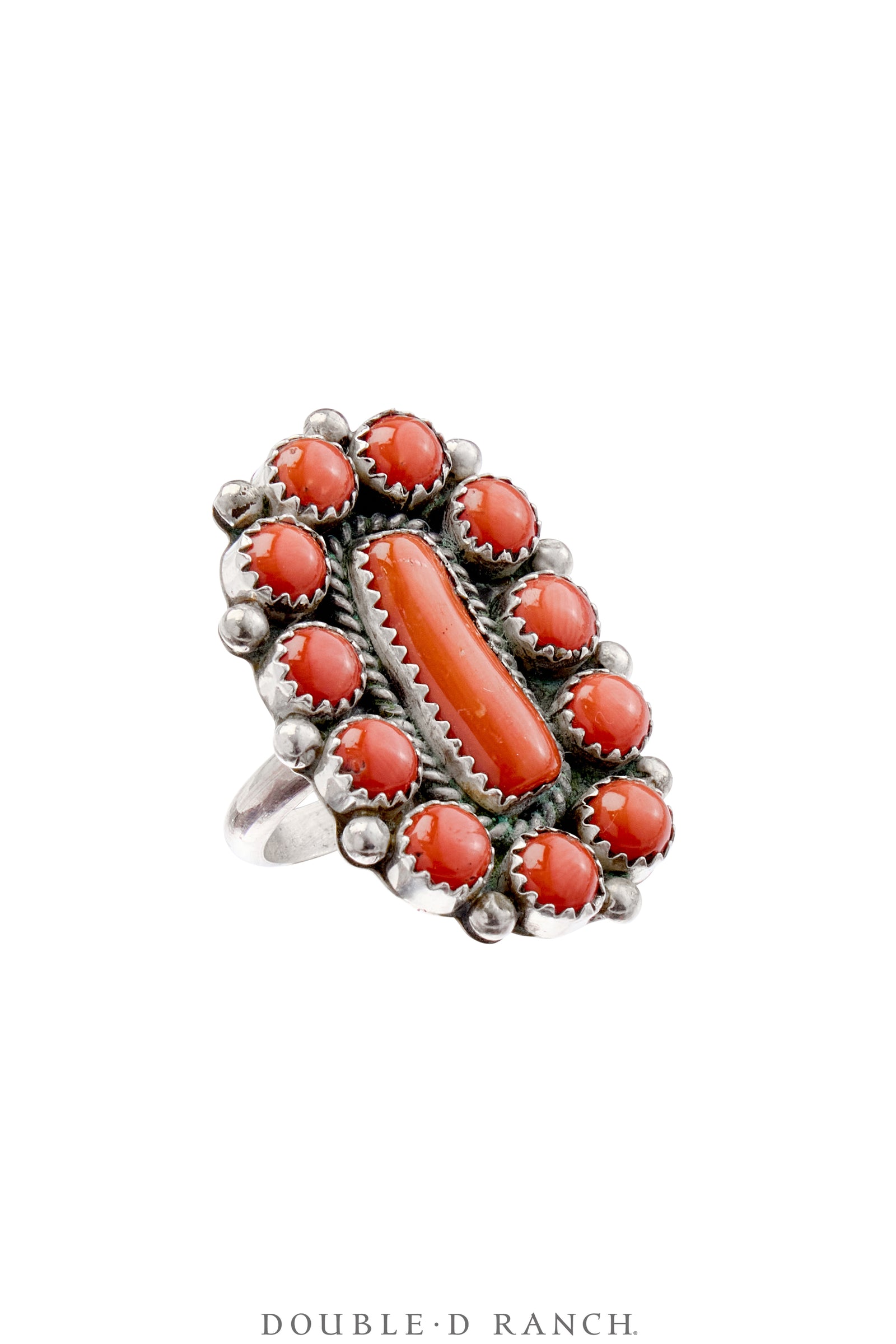 Ring, Cluster, Coral, Contemporary, 1728