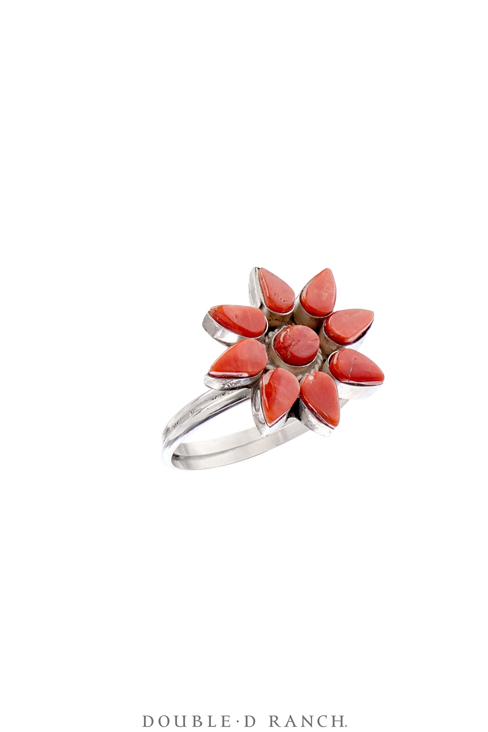 Ring, Cluster, Coral, Flower, Hallmark, Contemporary, 1729
