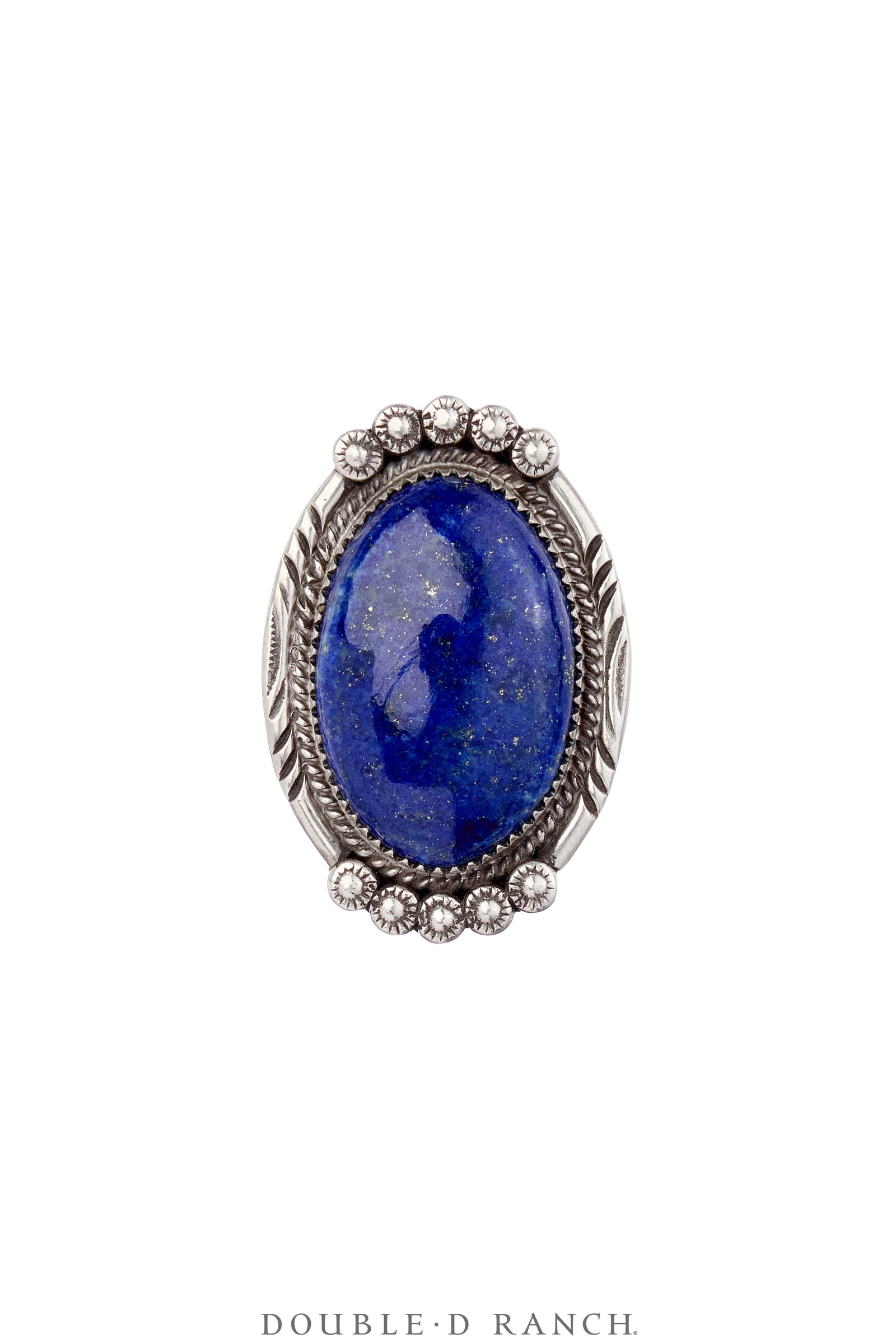 Ring, Natural Stone, Lapis, Hallmark, Contemporary 7.5, 1734