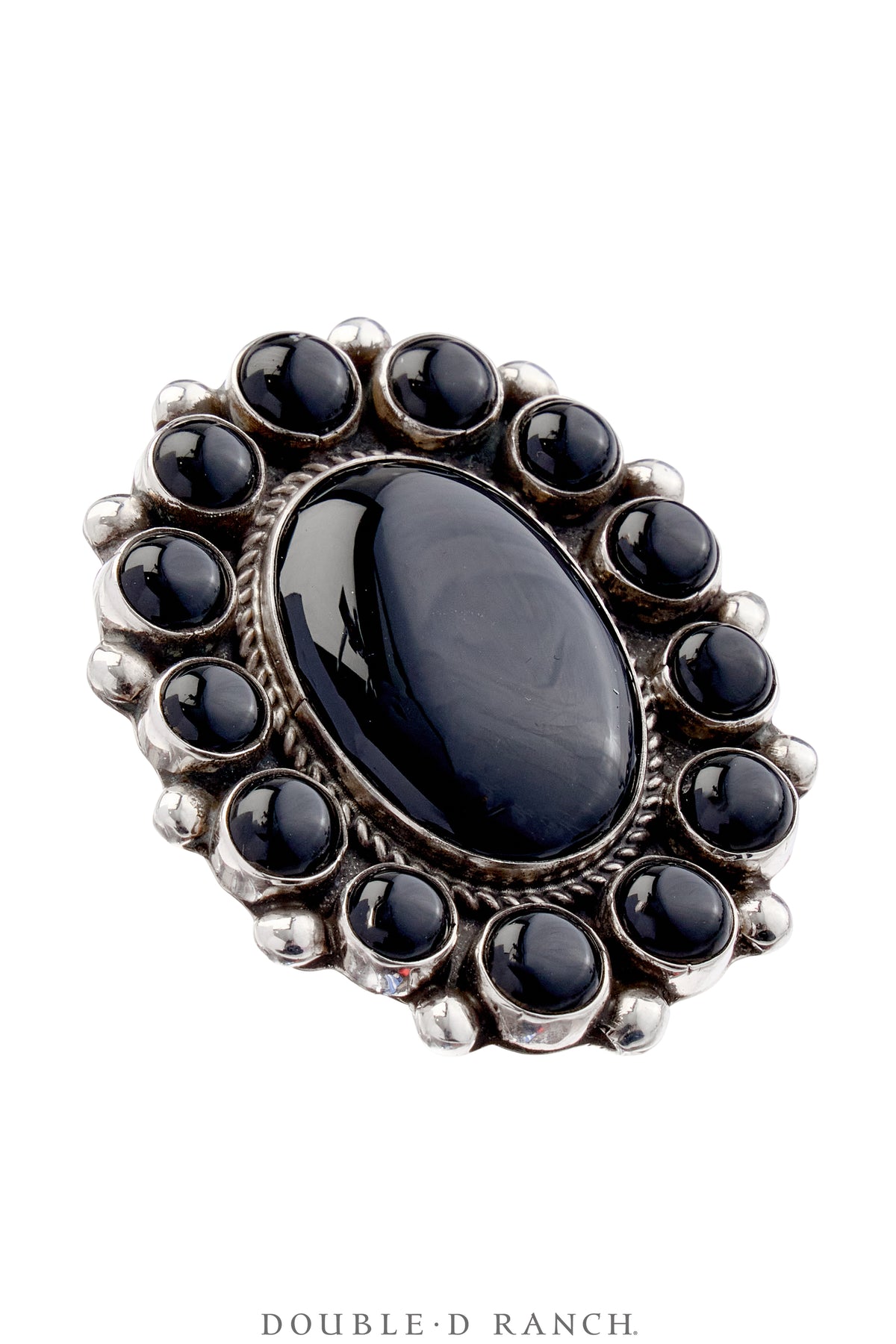Ring, Cluster, Onyx, Hallmark, Contemporary, 1740