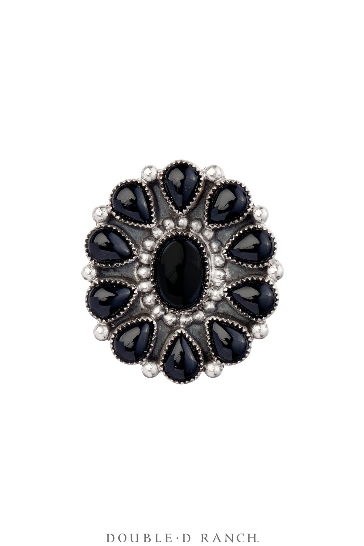Ring, Cluster, Onyx, Hallmark, Contemporary 8, 1743