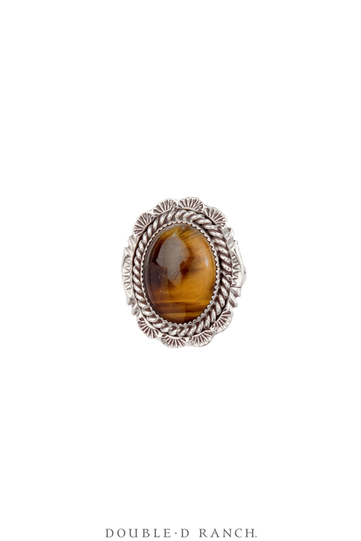 Ring, Natural Stone, Tiger Eye, Contemporary 9.5, 1749