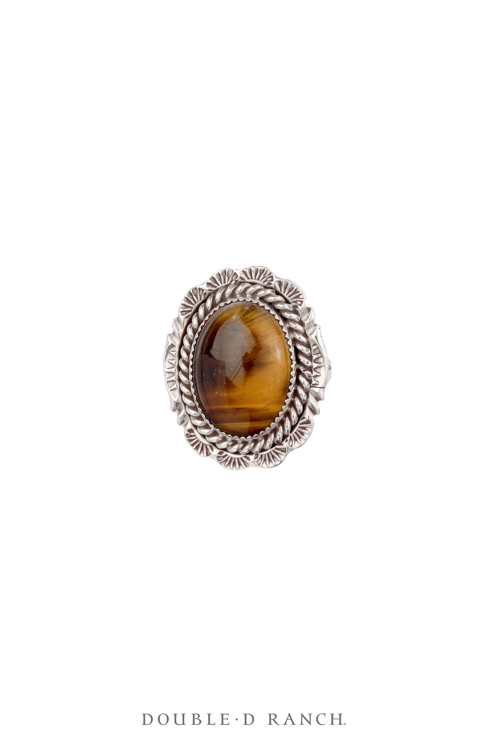 Ring, Natural Stone, Tiger Eye, Contemporary 9.5, 1749