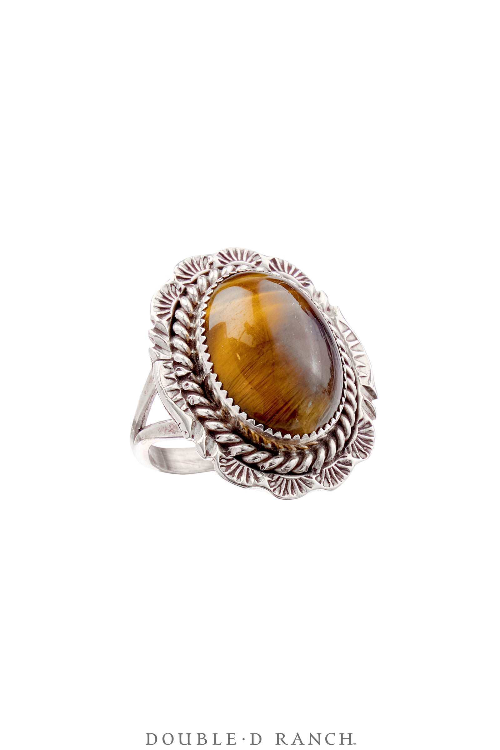Ring, Natural Stone, Tiger Eye, Contemporary 9.5, 1749