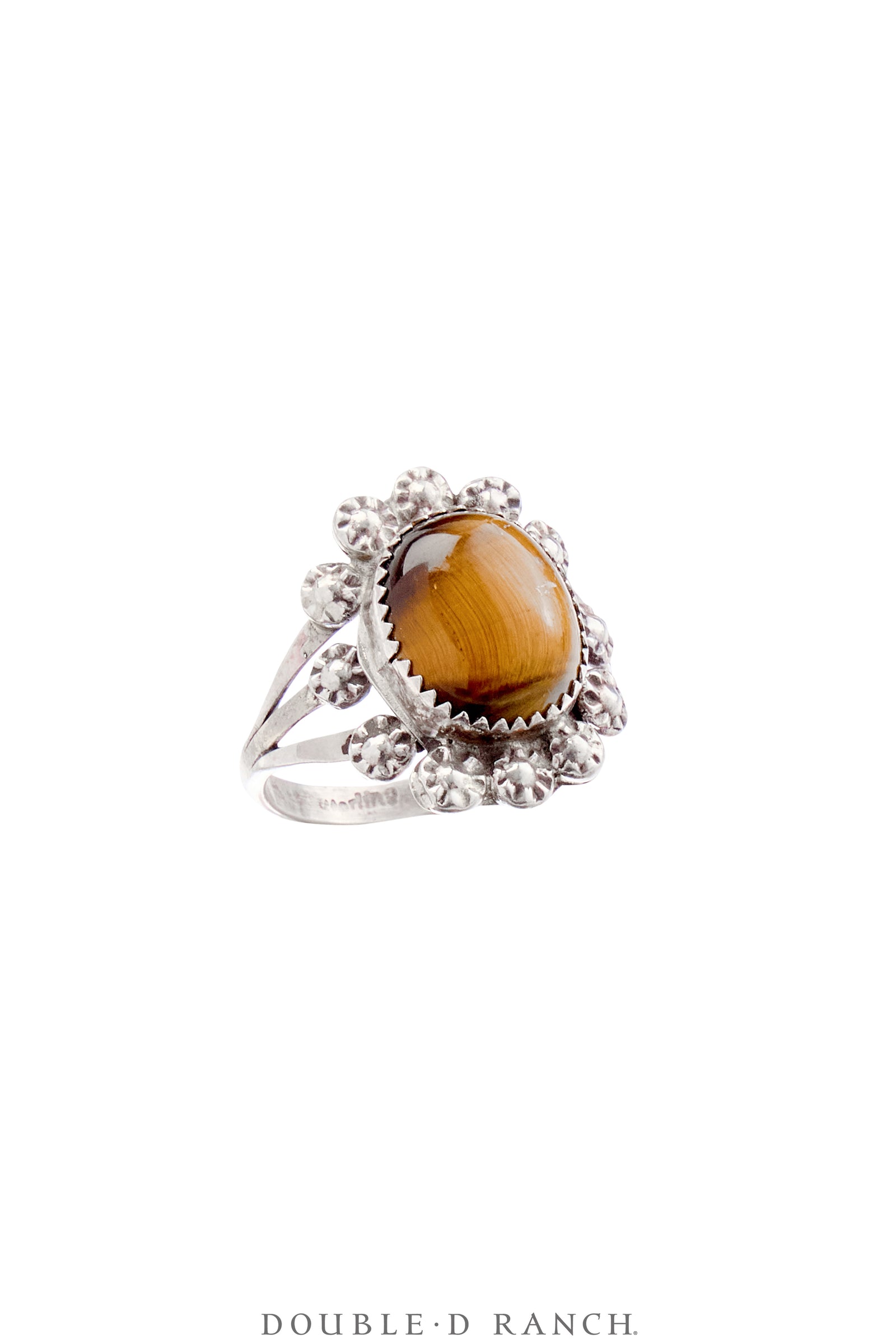 Ring, Natural Stone, Tiger Eye, Hallmark, Contemporary, 1750