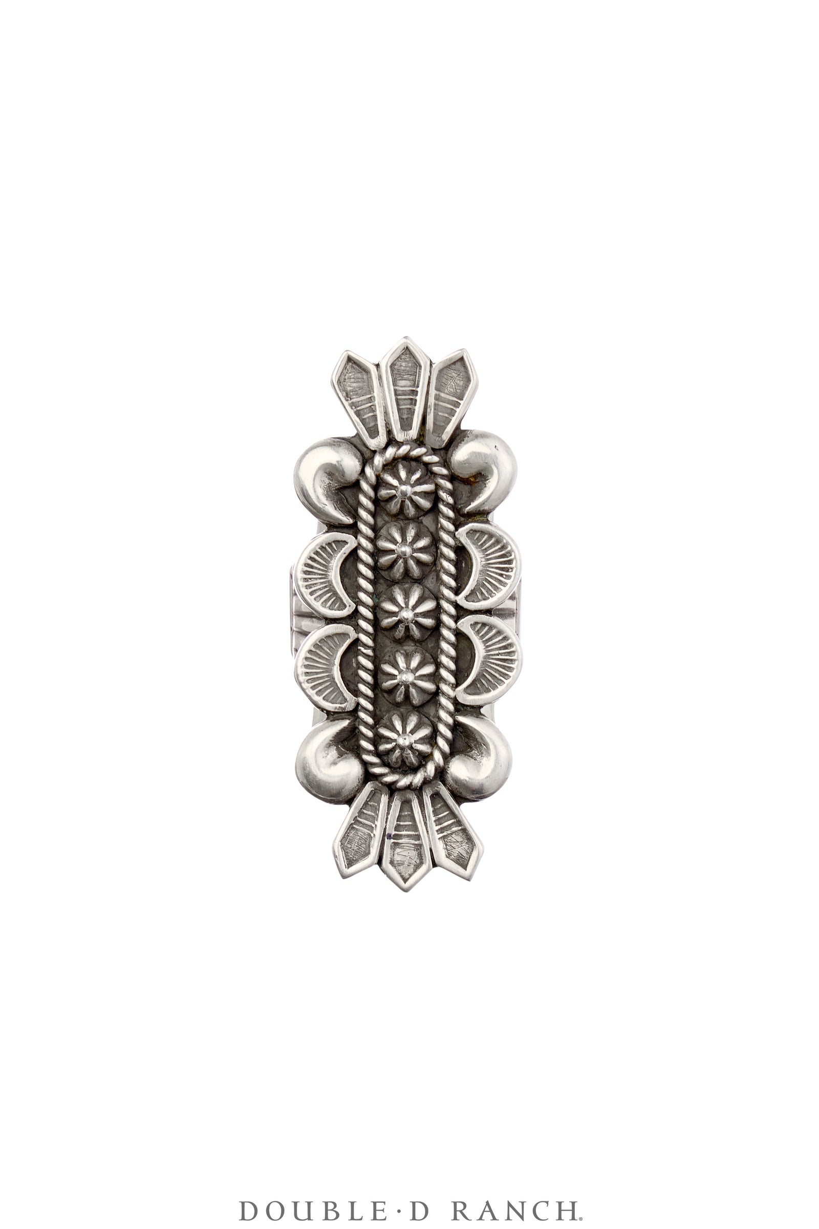 Ring, Shield, Sterling Silver, Hallmark, Contemporary 7.5, 1757