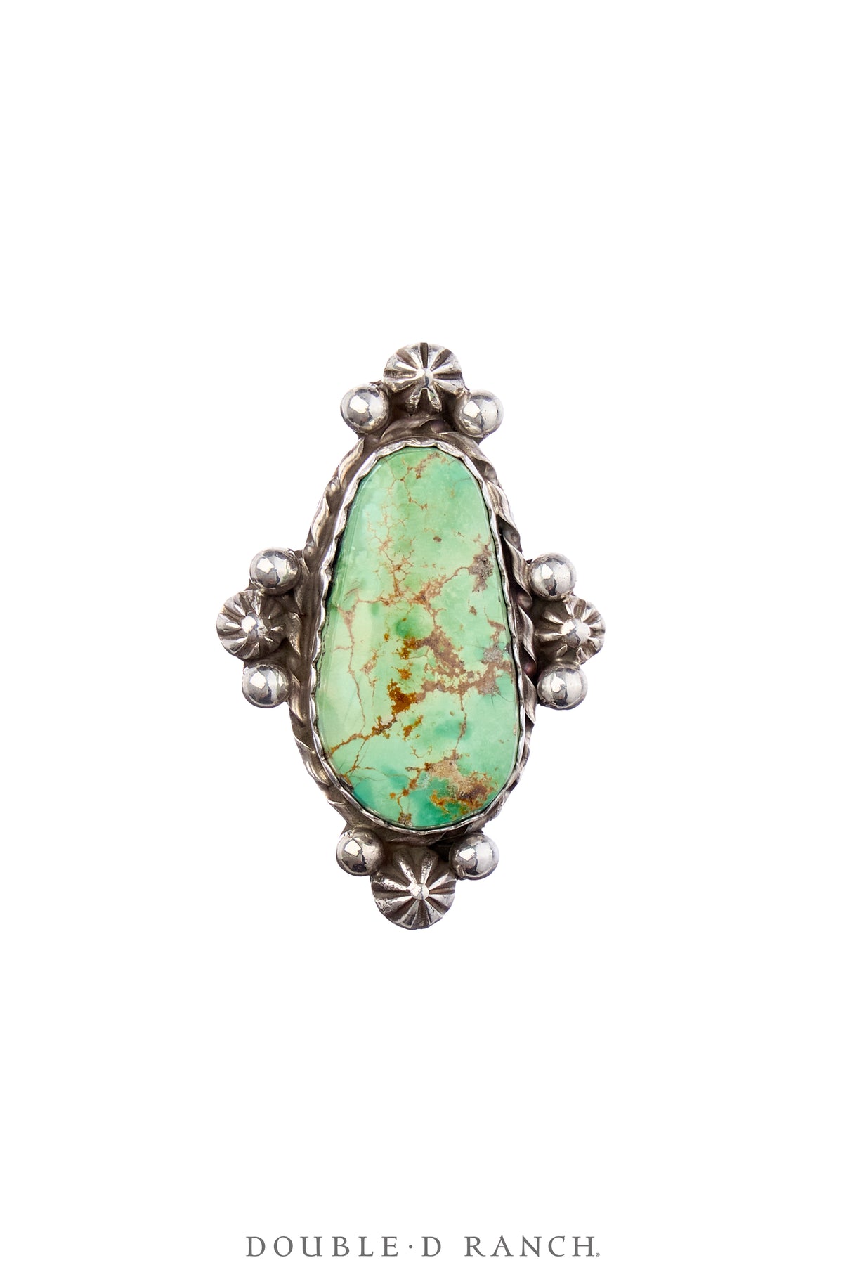 Ring, Natural Stone, Turquoise, Hallmark, Contemporary, 8, 1776