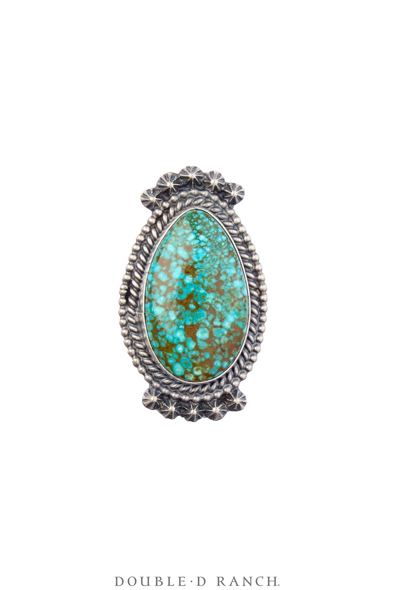 Ring, Natural Stone, Turquoise, Heavy Matrix, Hallmark, Contemporary, 1796