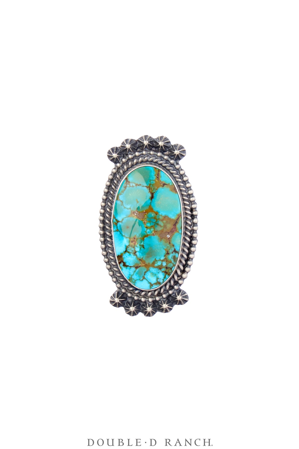 Ring, Natural Stone, Turquoise, Heavy Matrix, Hallmark, Contemporary, 5, 1797