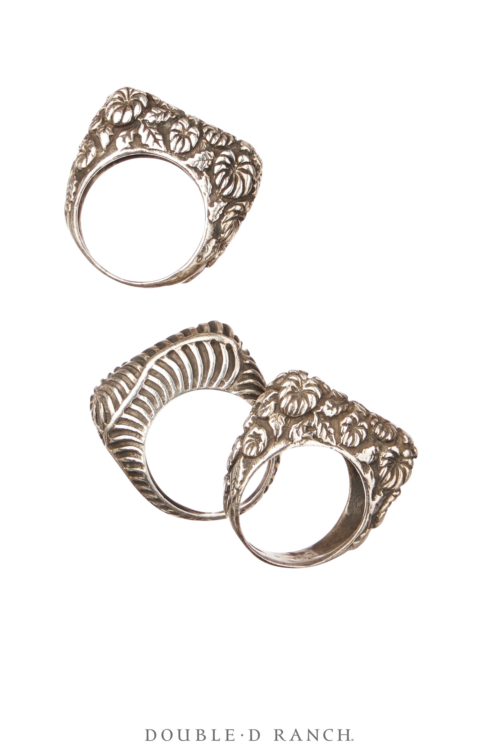 Ring, Dian Malouf, Stacker, Sterling Silver, Organic, Hallmark, Contemporary, 1816