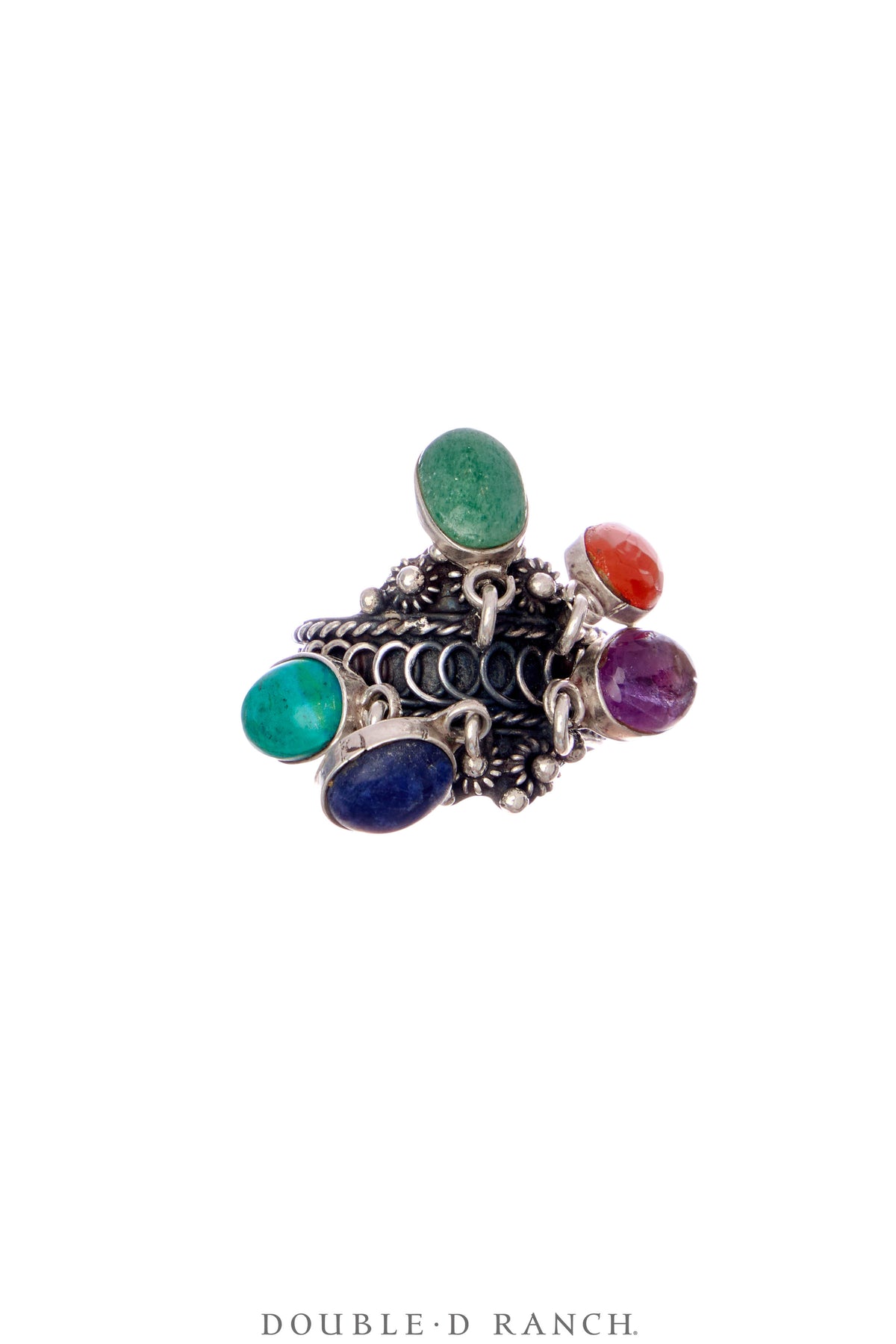 Ring, Novelty, Mixed Stones, Dangles, Taxco, Vintage, 1853