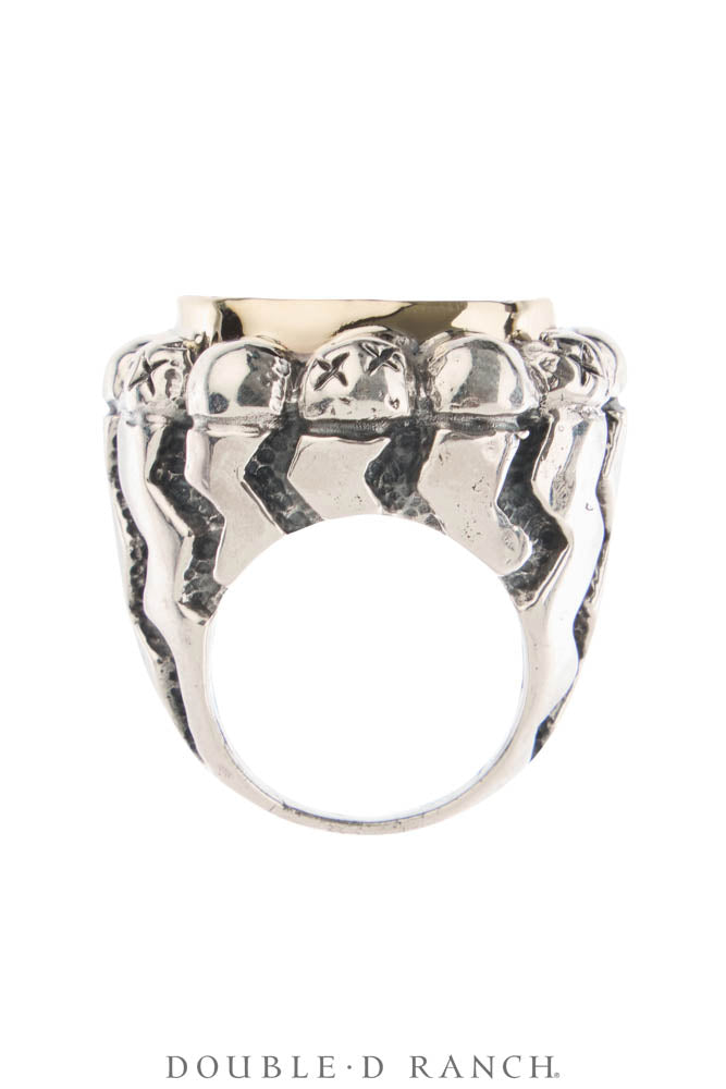 Ring, Dian Malouf, Statement, Railroad China, Union Jack, Hallmark, Contemporary, 1933