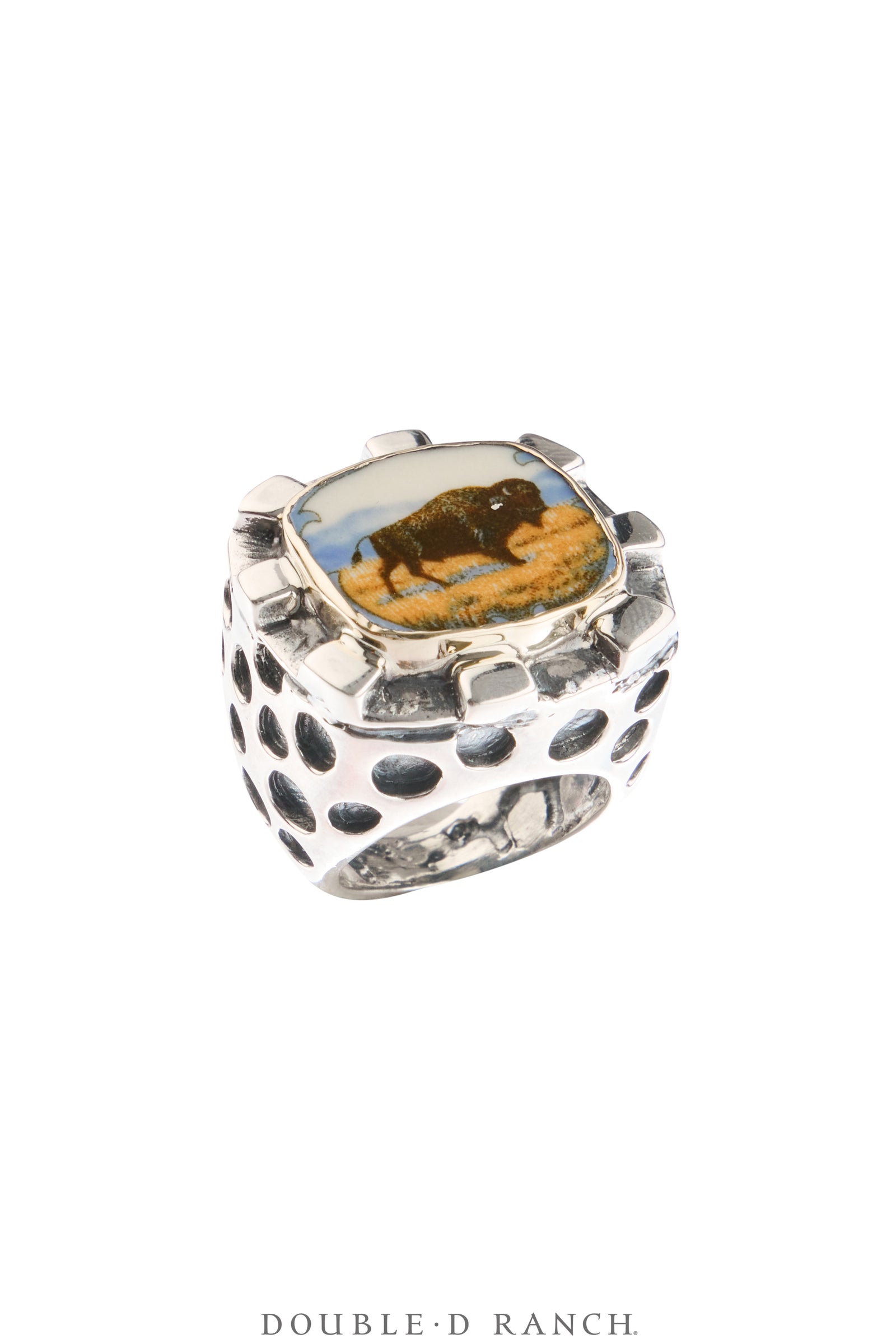 Ring, Dian Malouf, Statement, Railroad China, Buffalo, Hallmark, Contemporary, 1937