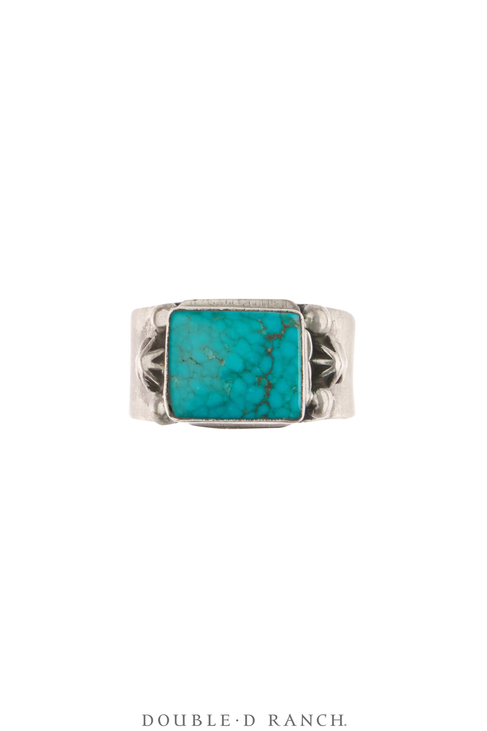 Ring, Band, Turquoise, Heavy Matrix, Marked, Vintage ‘80s, 1943