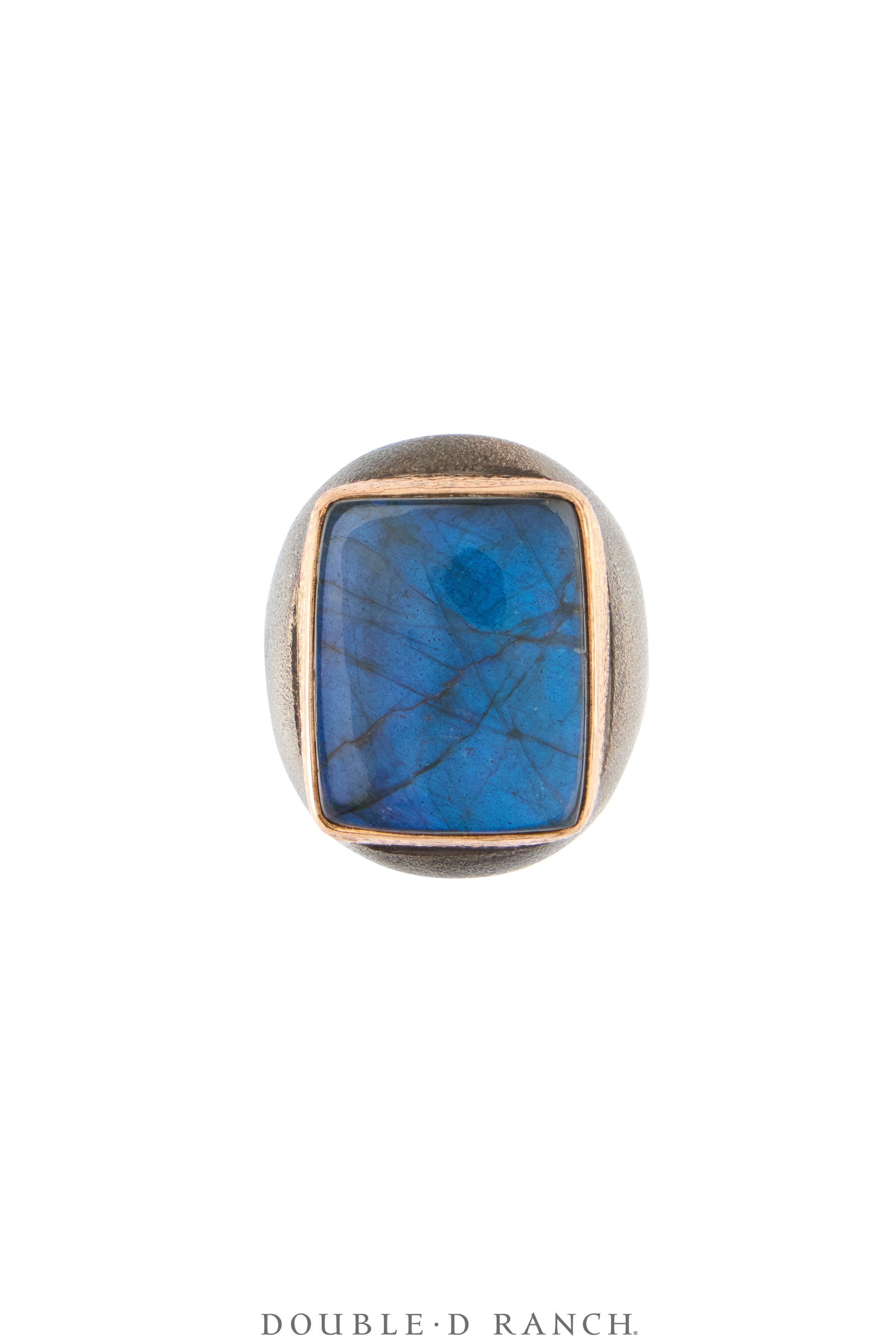 Ring, Labradorite, Hammered Bronze, Bora Hallmark, Contemporary, 1946