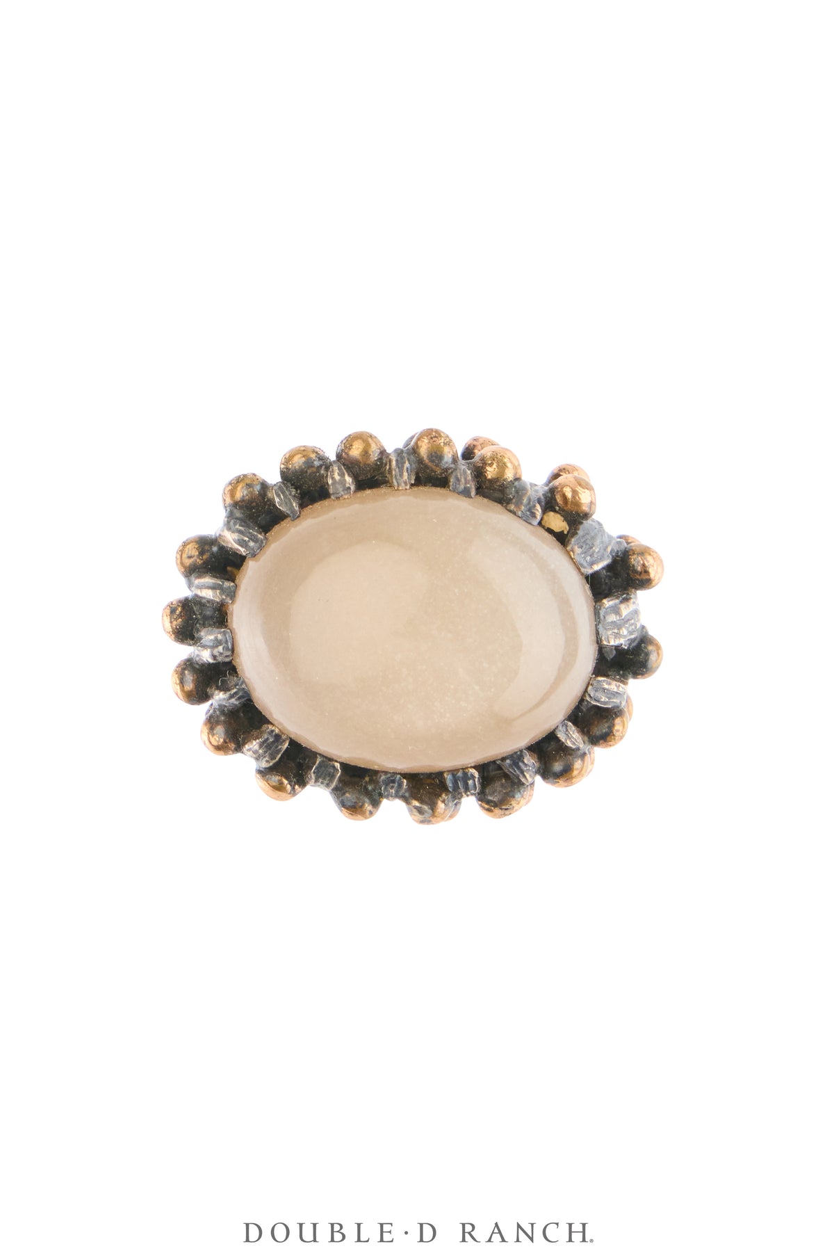Ring, Moonstone, Hammered Bronze, Hallmark, Contemporary, 1947