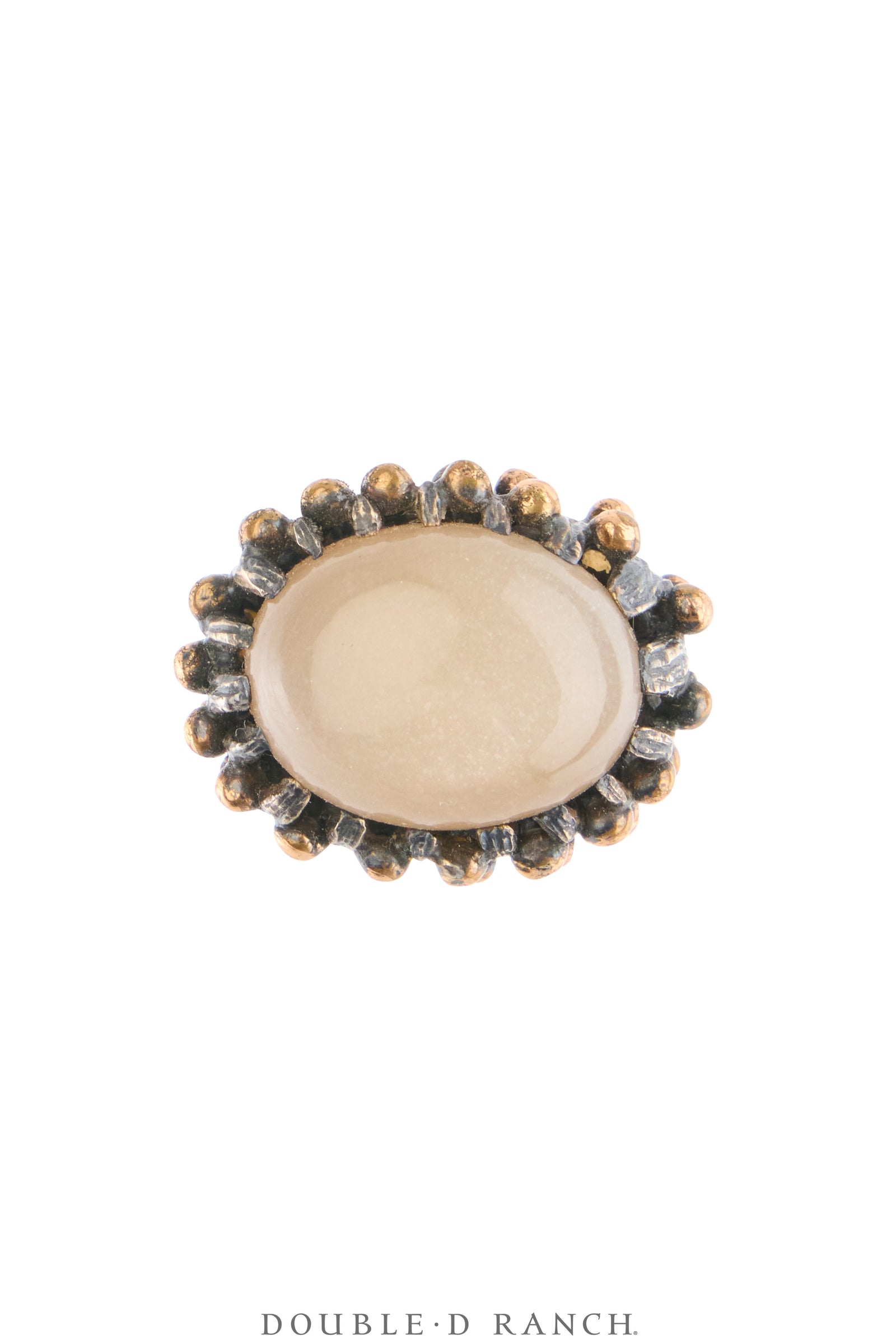 Ring, Moonstone, Hammered Bronze, Bora Hallmark, Contemporary, 1947
