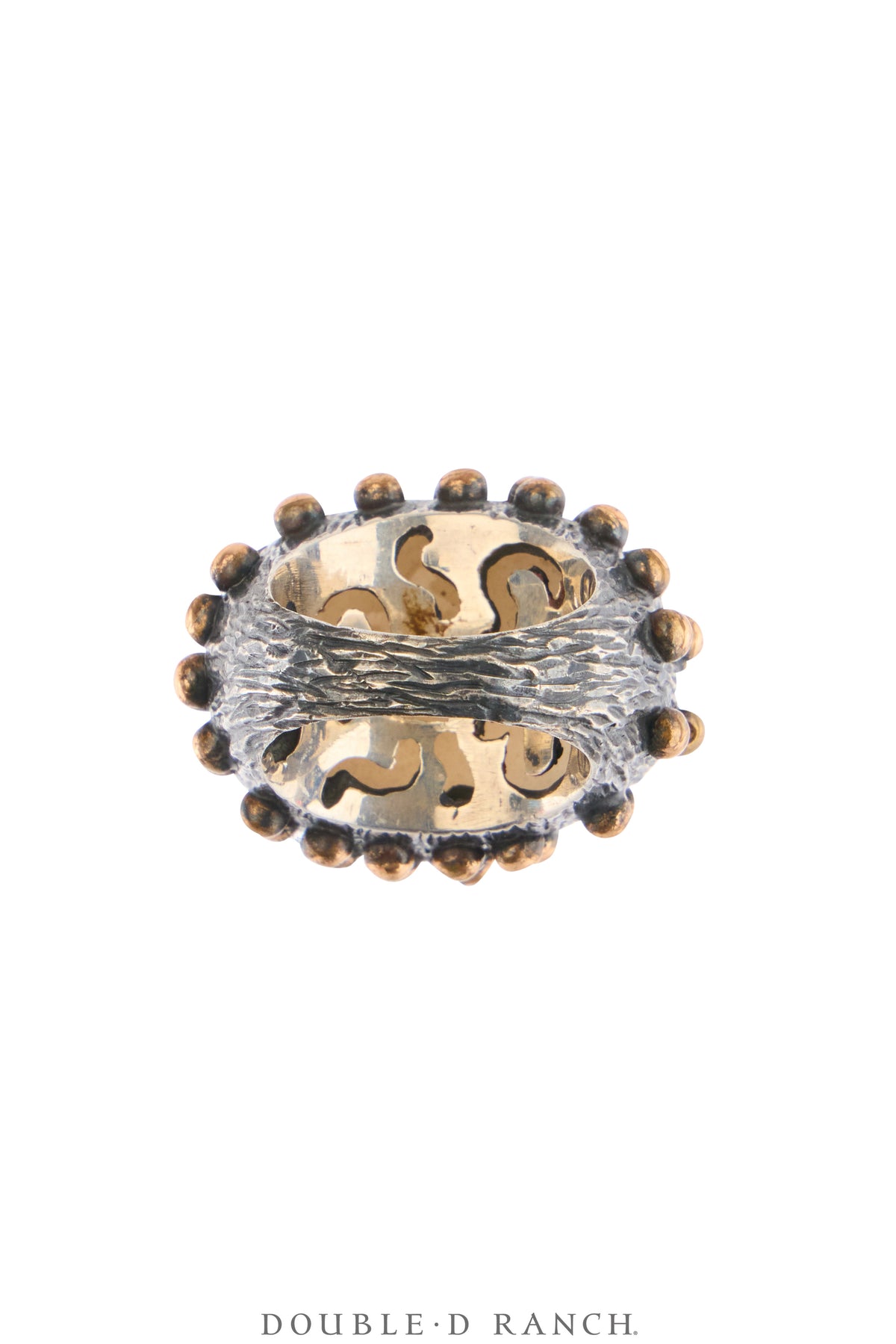 Ring, Moonstone, Hammered Bronze, Hallmark, Contemporary, 1947