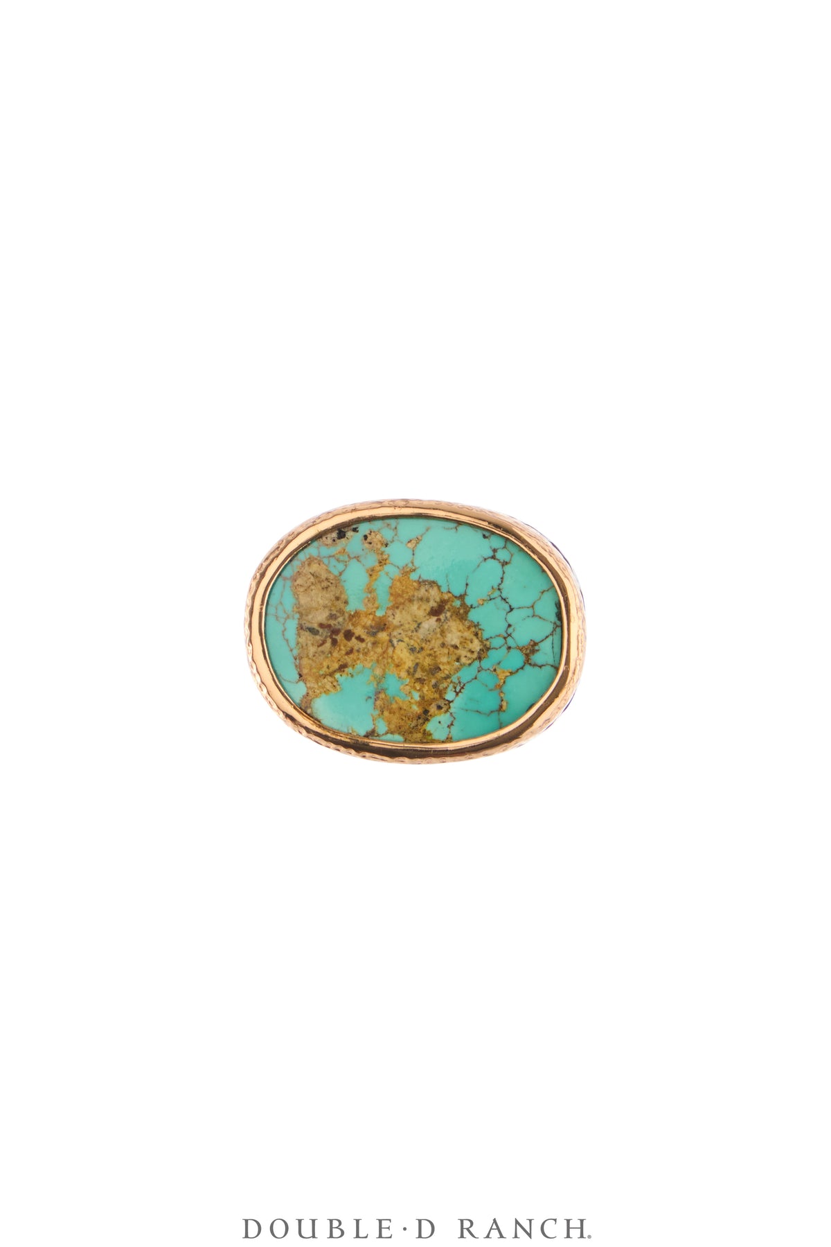 Rings, Persian Turquoise, Hammered Bronze, Hallmark, Contemporary, 1953