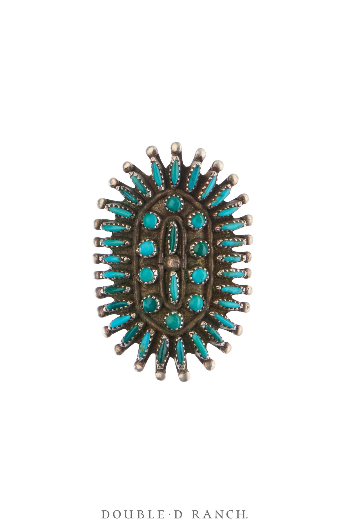 Ring, Cluster, Turquoise, Hallmark, Vintage, 1958