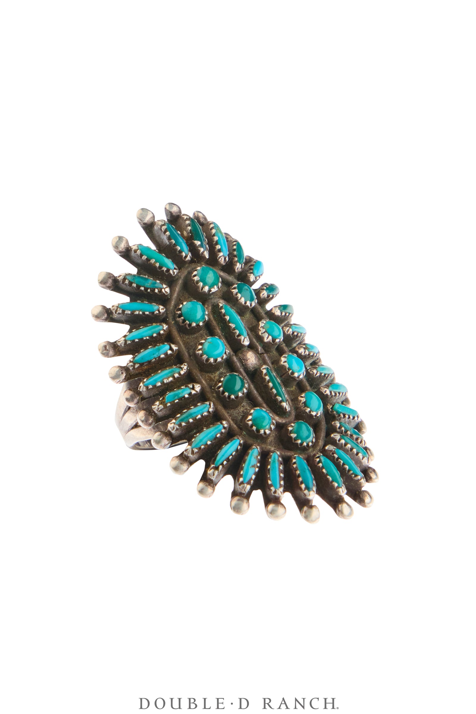 Ring, Cluster, Turquoise, Hallmark, Vintage, 1958