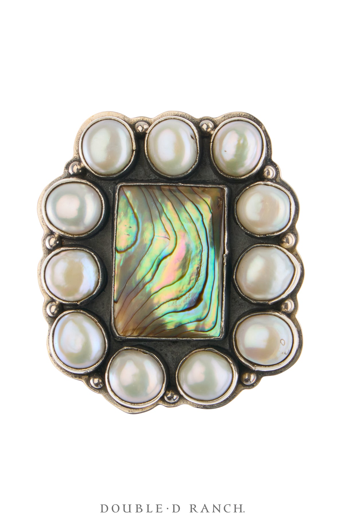 Ring, Federico, Cluster, Abalone, Mother of Pearl, Hallmark, Contemporary, 1959