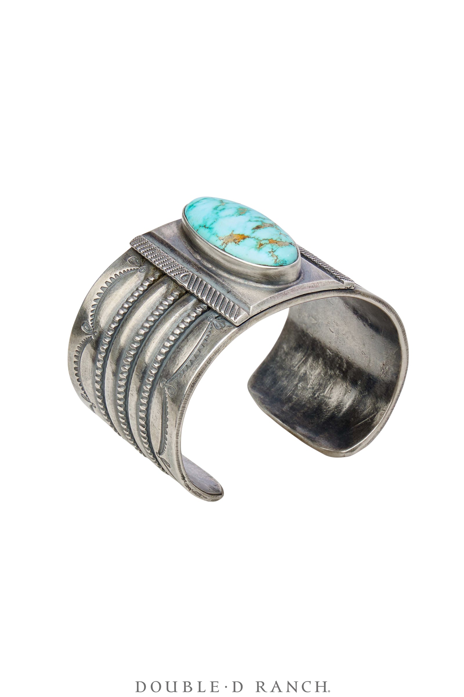 Cuff, Natural Stone, Turquoise, Fox Mine, Jesse Robbins Hallmark, Contemporary, 3893
