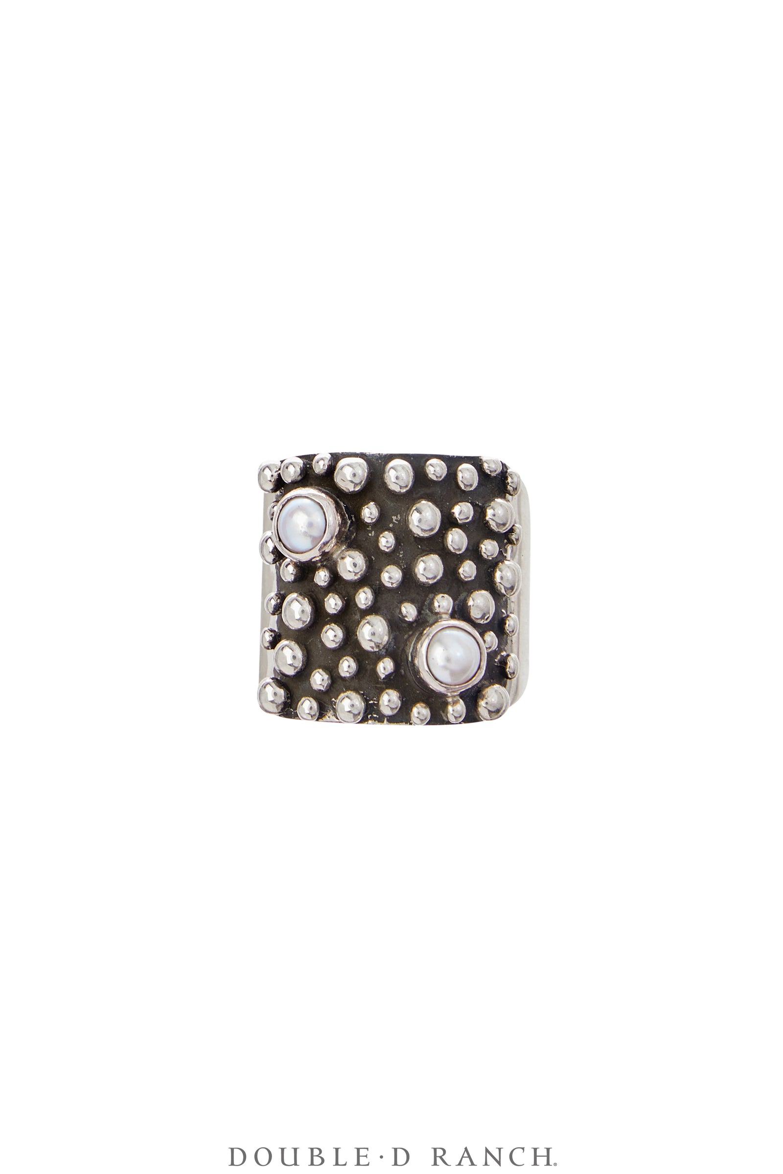 Ring, Blackened Bubble, Freshwater Pearls, Sterling Silver, Hallmark, Contemporary, 1703