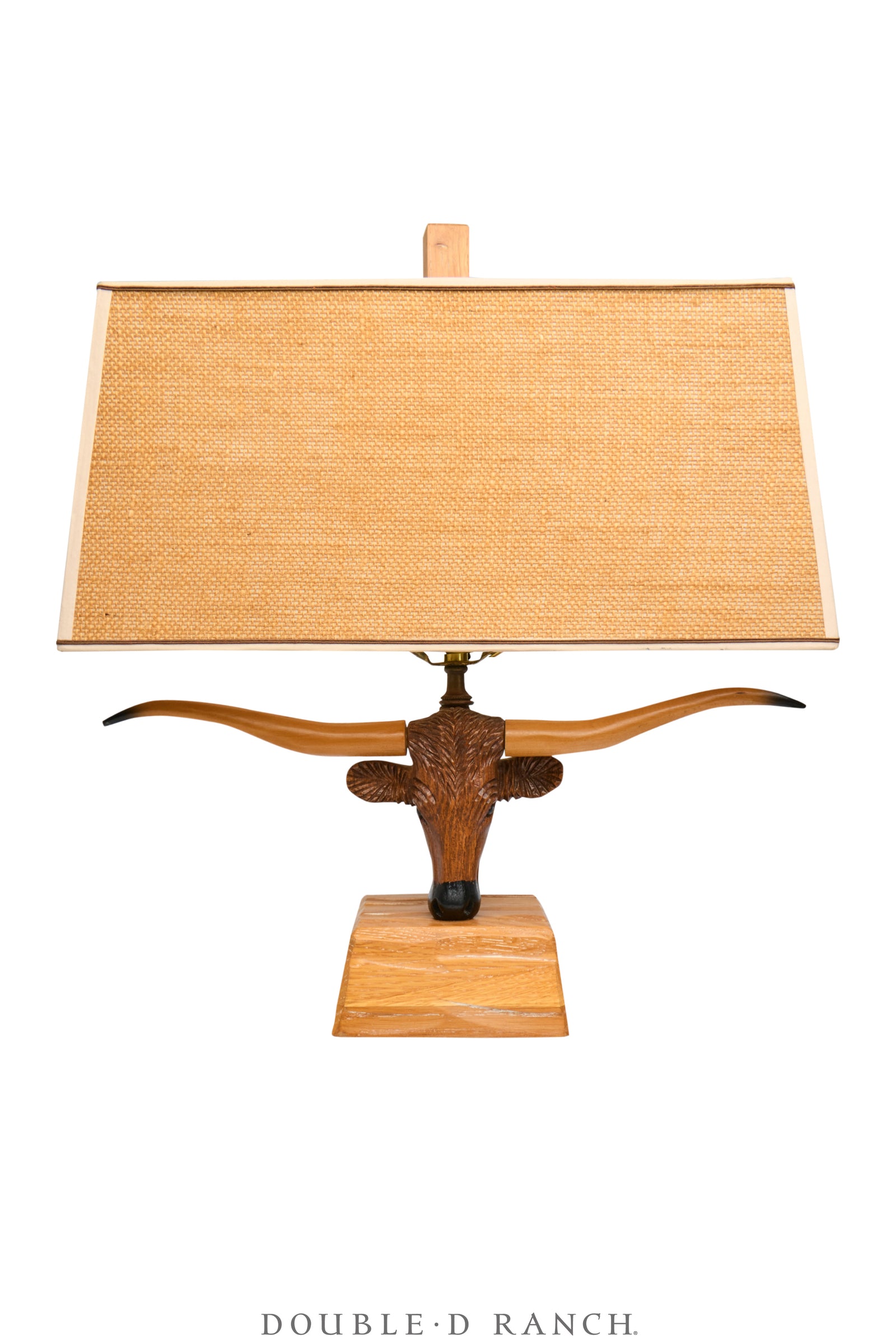 Miscellaneous, Lamp, Longhorn, A. Brandt Ranch Oak Furniture, Original Shade, Vintage, 1229