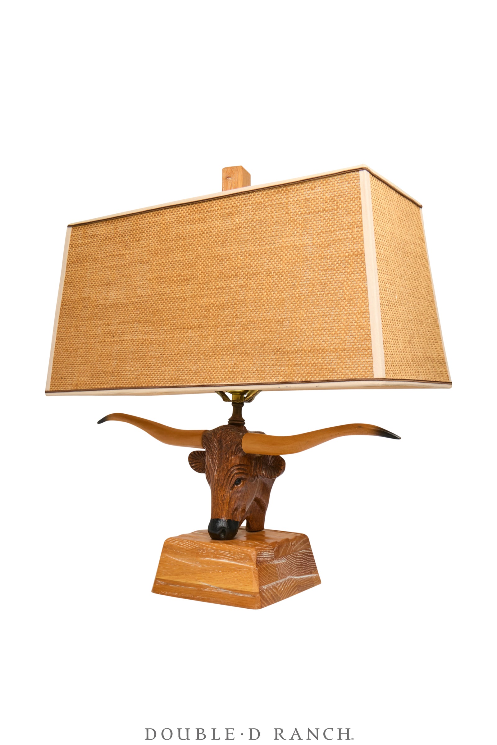 Miscellaneous, Lamp, Longhorn, A. Brandt Ranch Oak Furniture, Original Shade, Vintage, 1229