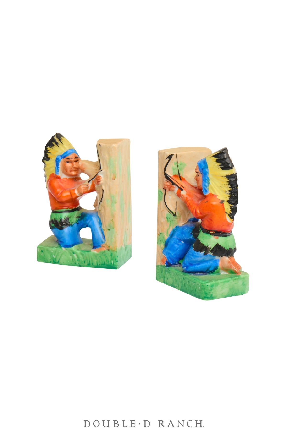 Miscellaneous, Bookends, Native Americans, Porcelain, Vintage ‘50s, 1233