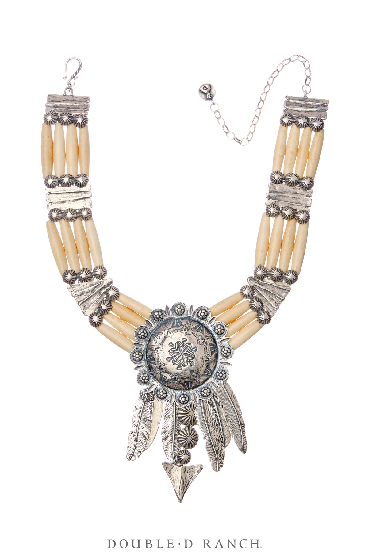 Necklace, Mummy's Bundle, by Double D Ranch, Nokomis, Collar, Feathers, 103