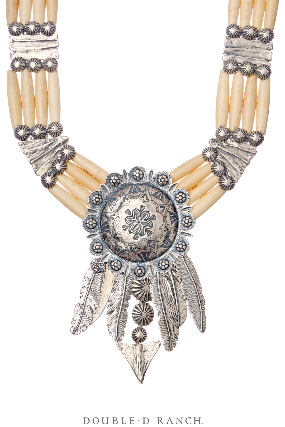 Necklace, Mummy's Bundle, by Double D Ranch, Nokomis, Collar, Feathers, 103