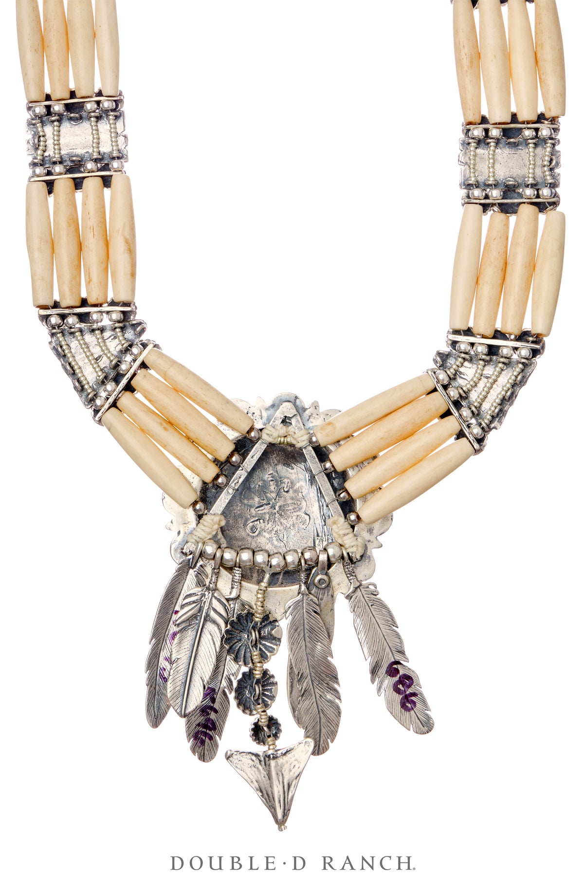 Necklace, Mummy's Bundle, by Double D Ranch, Nokomis, Collar, Feathers, 103