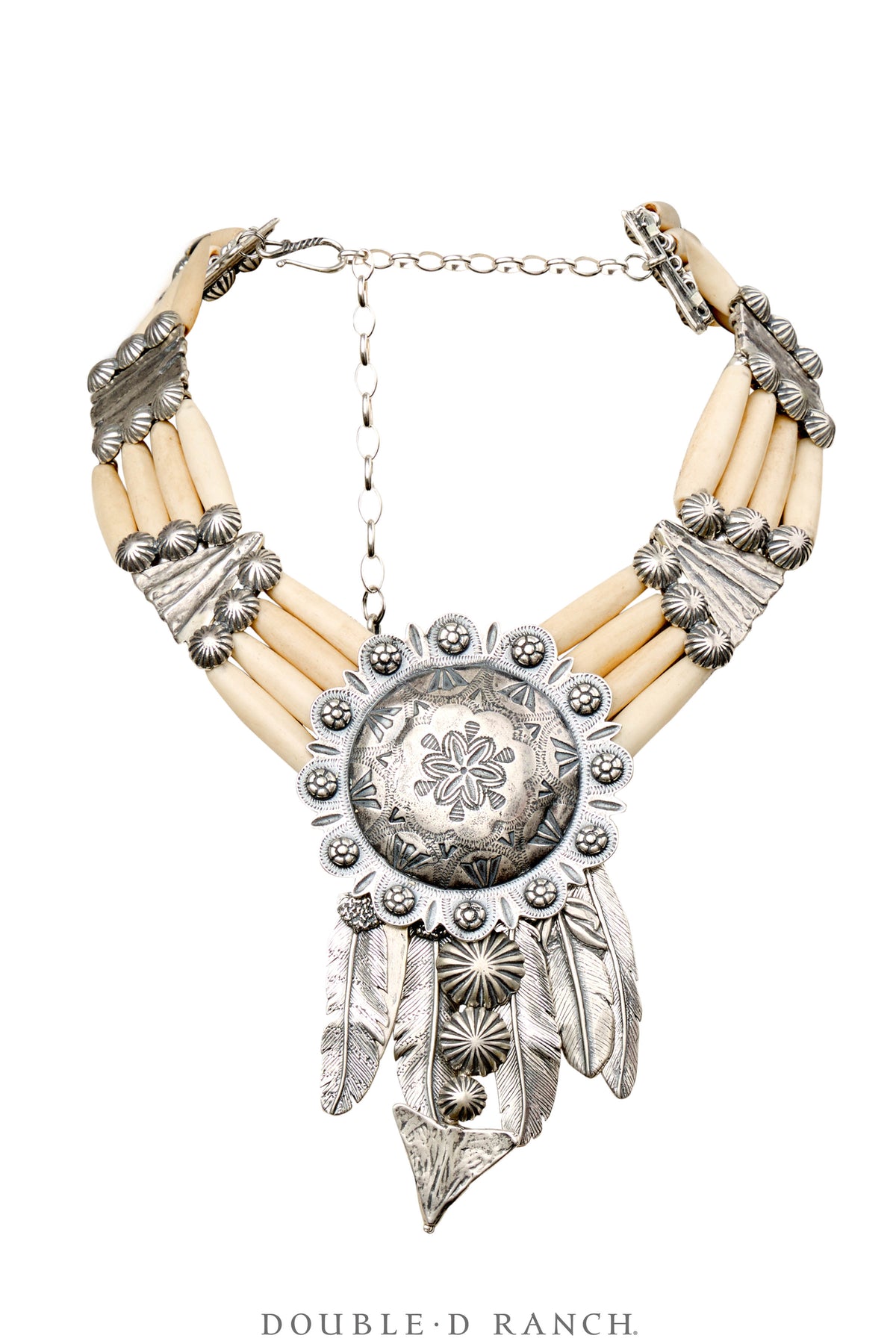 Necklace, Mummy's Bundle, by Double D Ranch, Nokomis, Collar, Feathers, 103