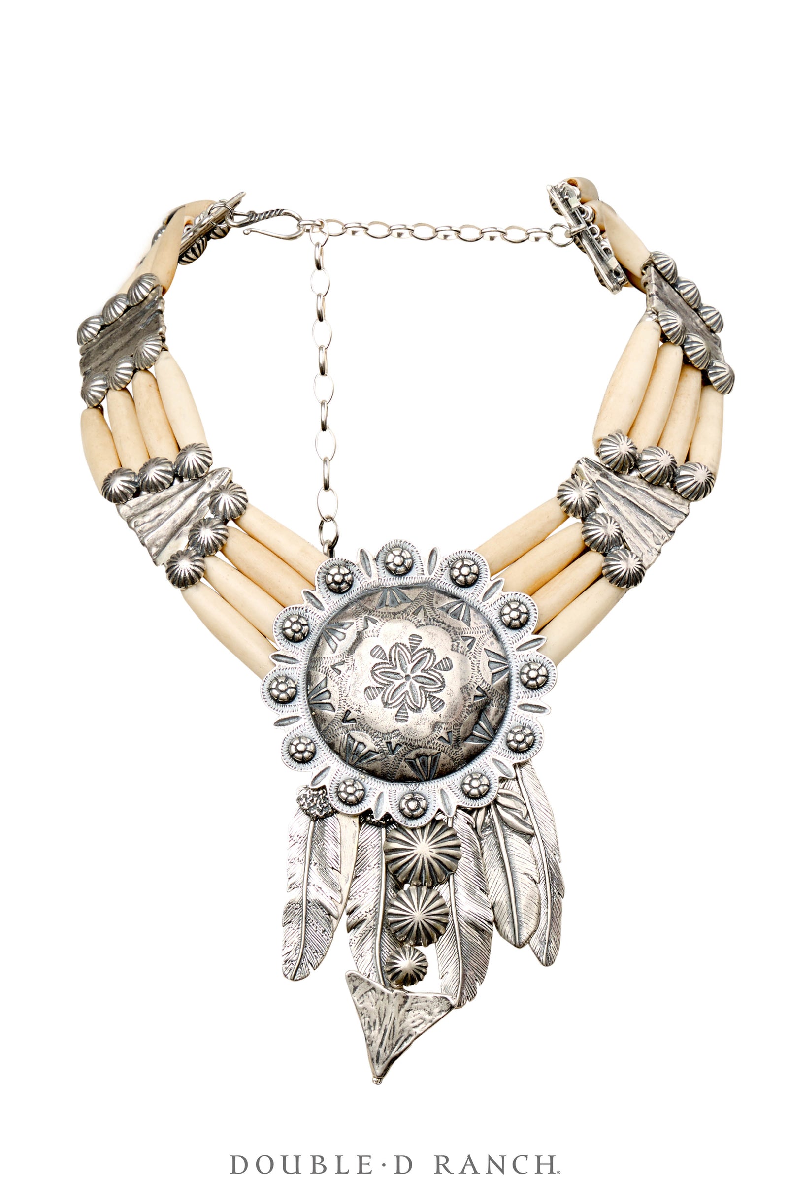 Necklace, Mummy's Bundle, by Double D Ranch, Nokomis, Collar, Feathers, 103