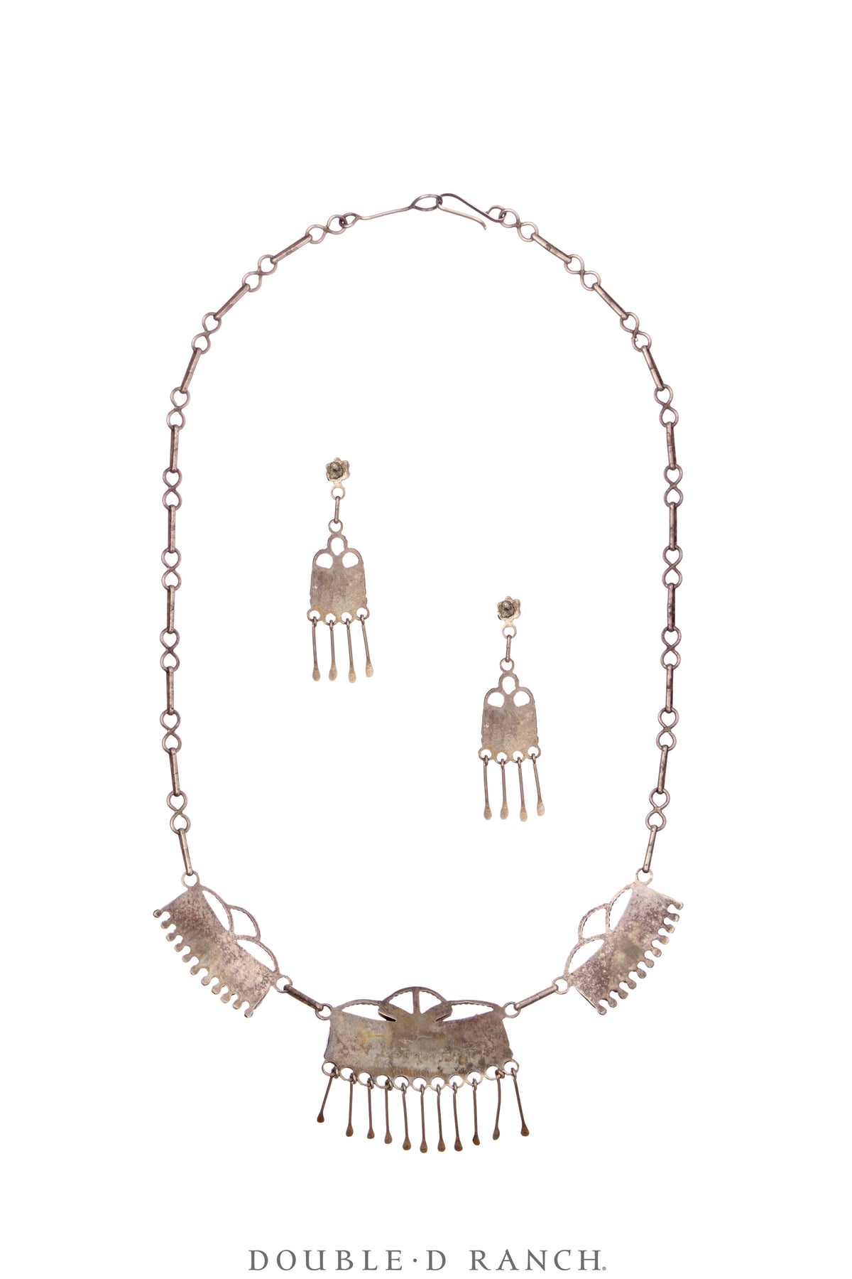 Necklace, Princess, Turquoise, Needlepoint, Zuni, With Matching Earrings, Hallmark, Vintage, 3662